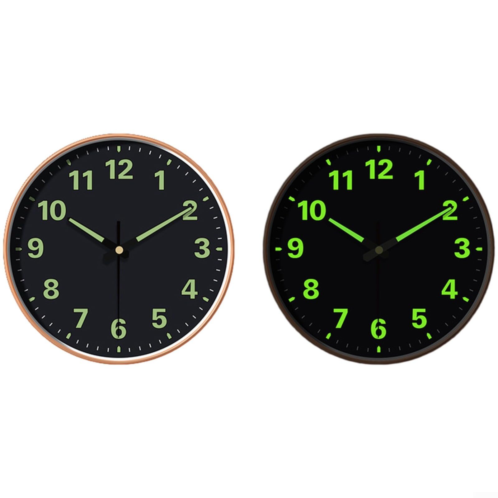 Horloge murale phosphorescente silencieuse pour un sommeil serein