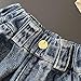 Toddler Kids Denim Shorts Fashion Casual Elastic Waist Knee Length Jorts Cute Y2k Distressed Jean (Blue, 6-7 Years)