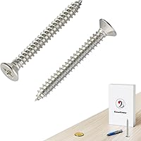 Vista 13 de Tornillos para madera, 120 tornillos Phillips de cabeza plana, tornillo de acero inoxidable 304 con kit de avellanado de madera ajustable