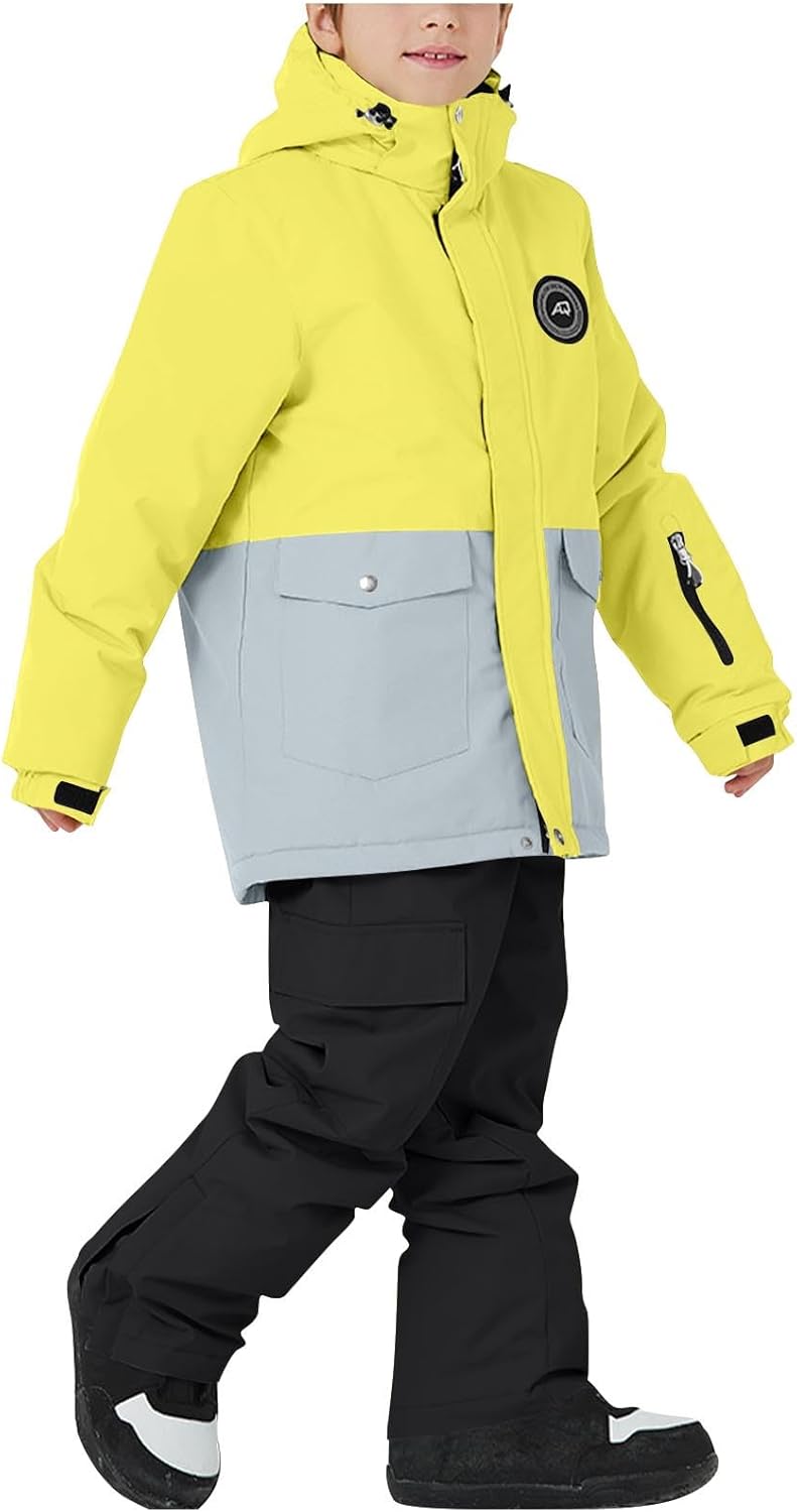 Kids Snowsuit Waterproof Ski Jacket and Pants Sets Boys Girls Snowboarding Snow Suits Winter Outfits 3-12 Years