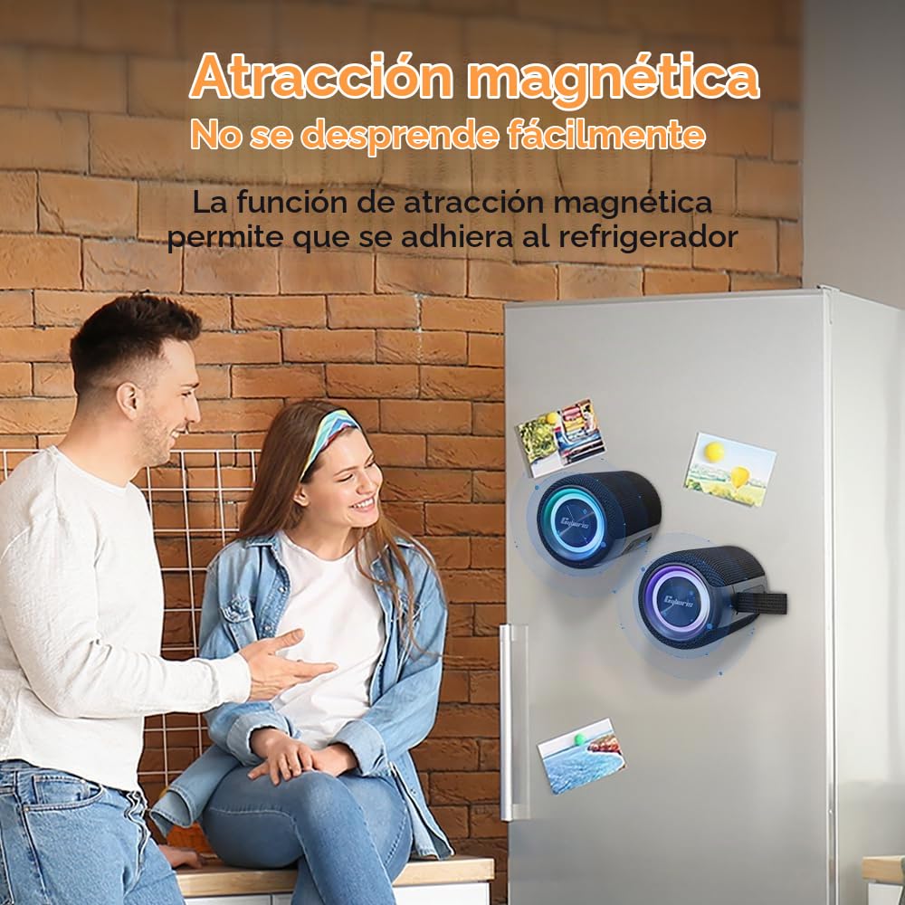 Altavoz Bluetooth magnético dual divisible 2 en 1, altavoces inalámbricos portátiles de 40 W con graves profundos, IPX6 impermeable, Bluetooth 5.3, tiempo de reproducción de 24 horas, sonido estéreo