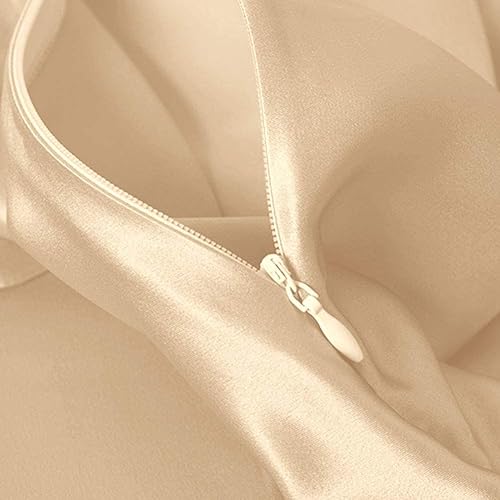 Miniatura 5 de THXSILK Funda de almohada de seda 22 Momme 100% morera pura natural, suave, transpirable, con cierre de cremallera oculto, tamaño estándar 20 x 26