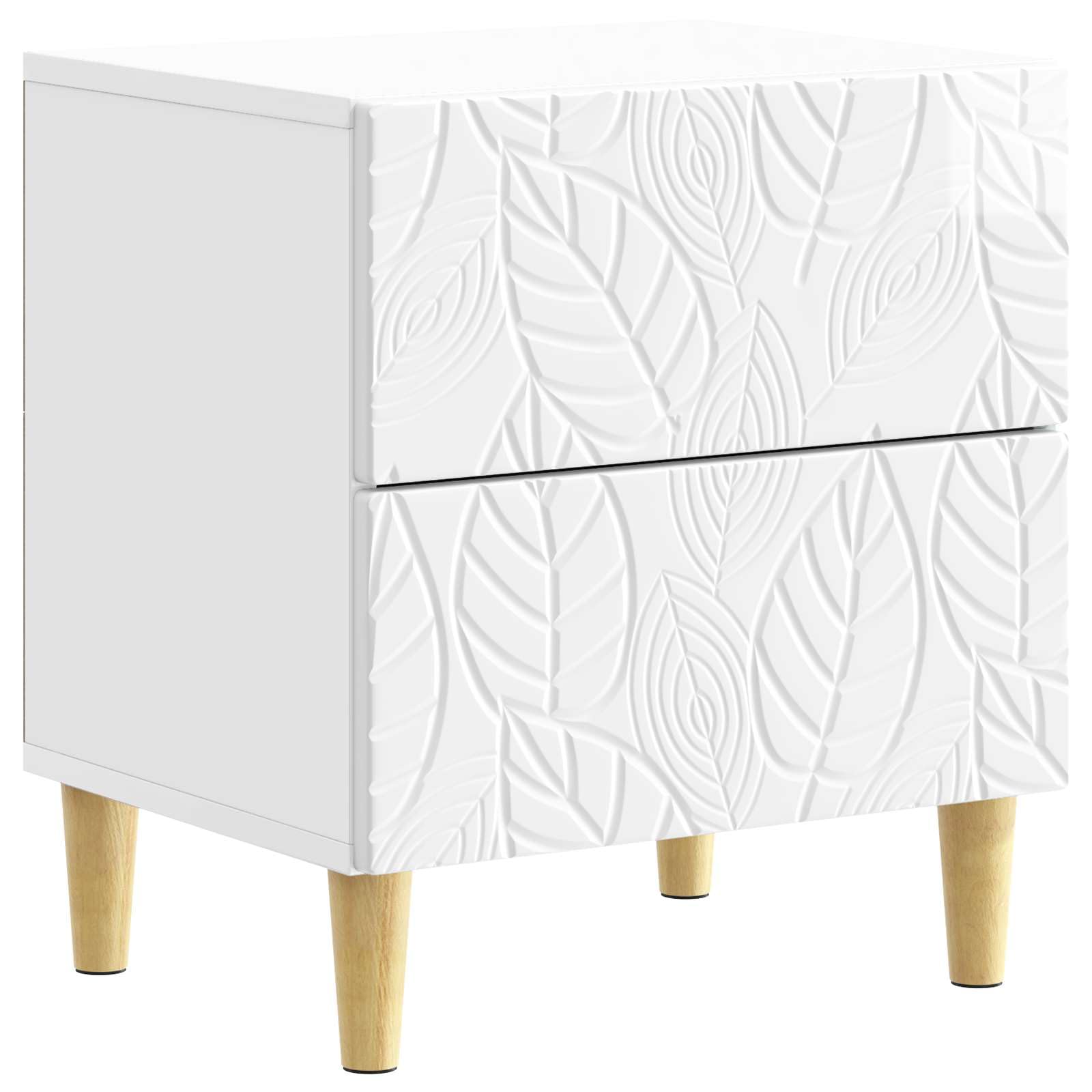 Table de chevet blanche brillante pour sublimer l'ambiance de votre chambre à coucher