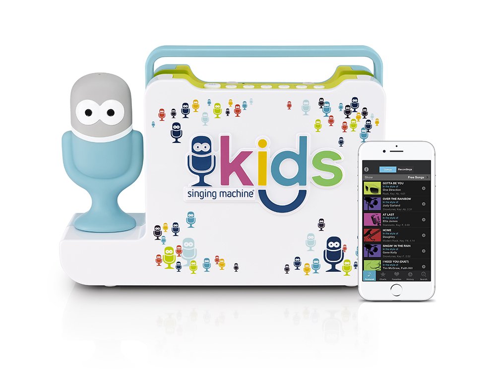 Singing Machine SMK480M Bluetooth Sing Along Kids Karaoke Machine with Mic and In built Speaker, White - Image 4