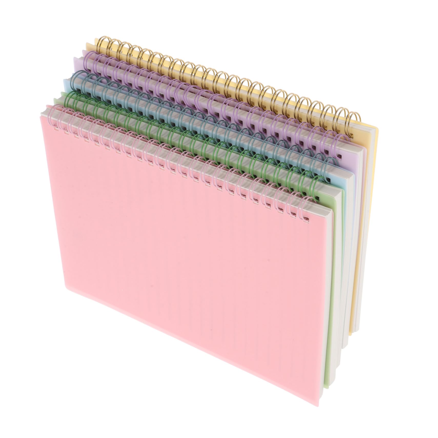 5 pièces Lot Cahiers Spirale Lignés Multifonctionnels Couleurs Assorties Bloc-notes Portable avec Pages Spacieuses Carnets pour Études Bureau et Prise de Notes Organisée