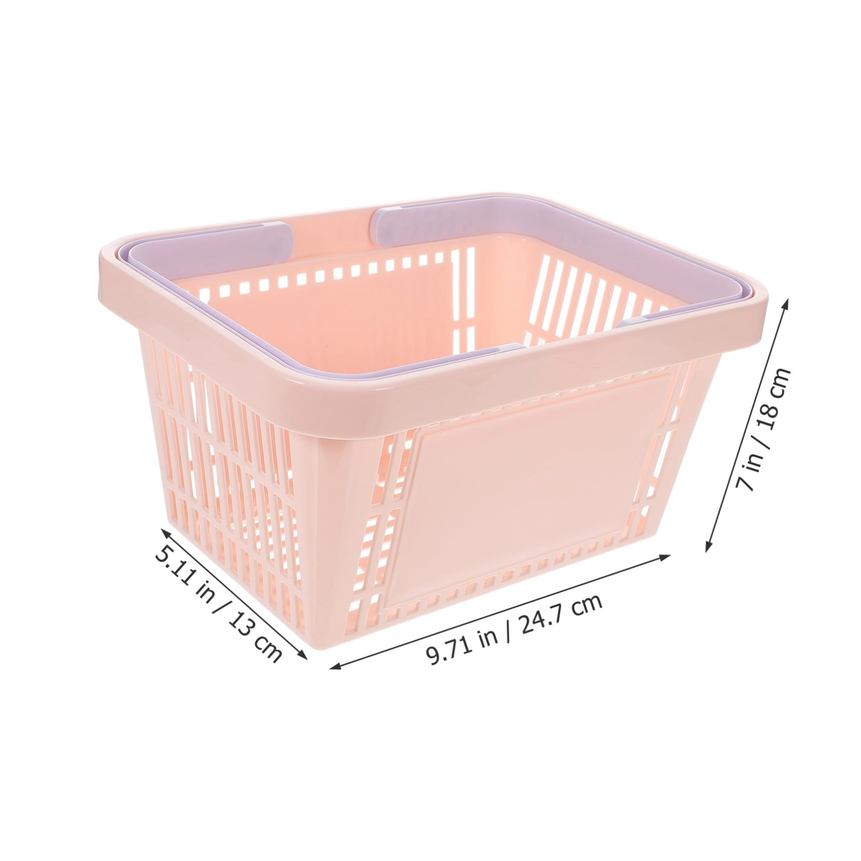 HEMOTON 2piezas Canasta De Almacenamiento Multifuncional Asas Recipiente Para Cocina Supermercado y Picnics Diseño Ergonómico Para Baño y Organizador De Cosméticos