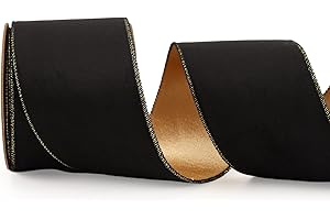 LaRibbons: Elegant 4-Inch Velvet Ribbon Wired for Versatile Crafting