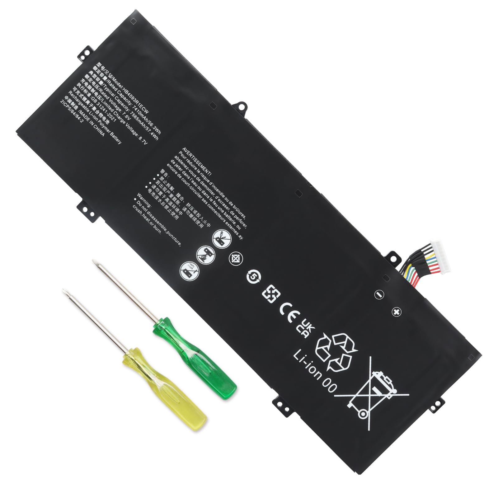 HB4593R1ECW Batteria Compatibile con Huawei Matebook X Pro i7 Mach-W29 2019 MACH-W19B MACH-W29C KLV-W19 KPL-W00 VLT-W60/50 Serie, MagicBook i5 8250U i7 8550U R5 2500U Serie