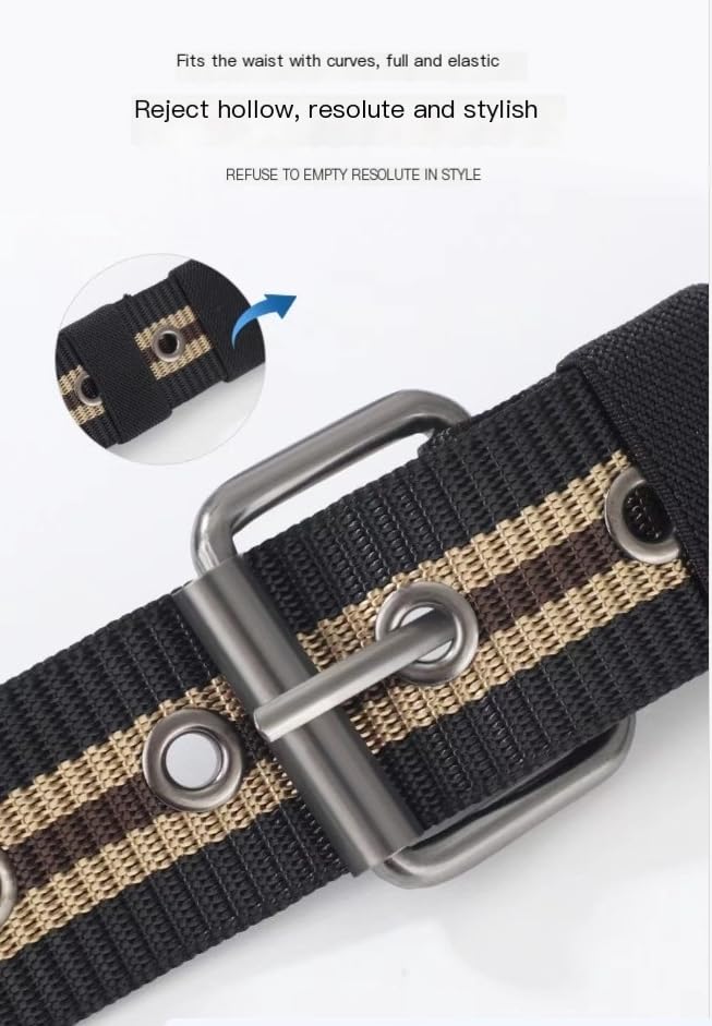 Men Casual Versatile Pin Buckle Training Cycling Sport Canvas Belt For Outdoor Jeans Overalls2