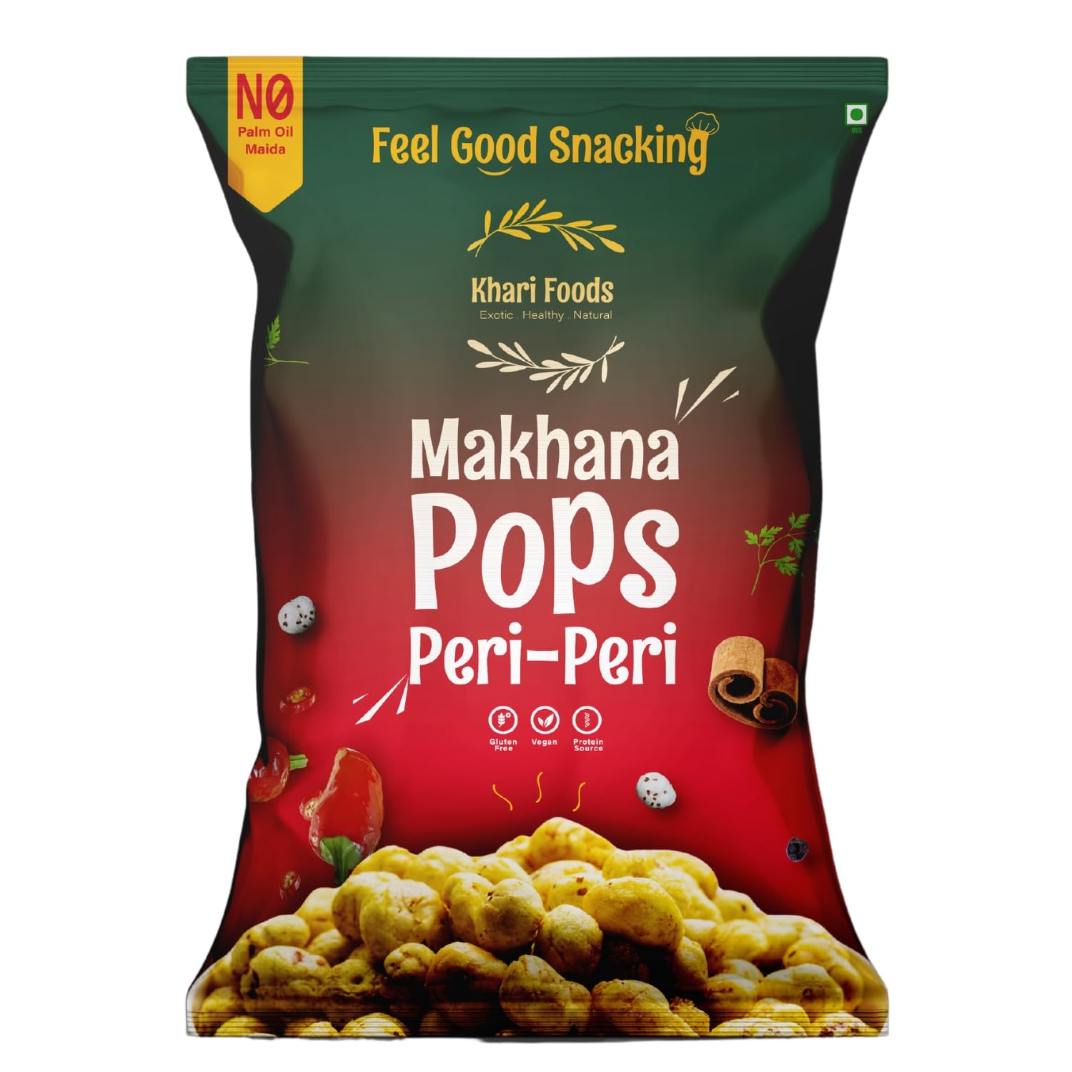 Khari Foods Premium Flavoured Makhana 25g, Crunchy & Roasted Makhana Pops, Protein Source, Fibre Rich, No Palm Oil, Gluten Free (Peri Peri) (B0D6Z69C17) Amazon Price History, Amazon Price Tracker