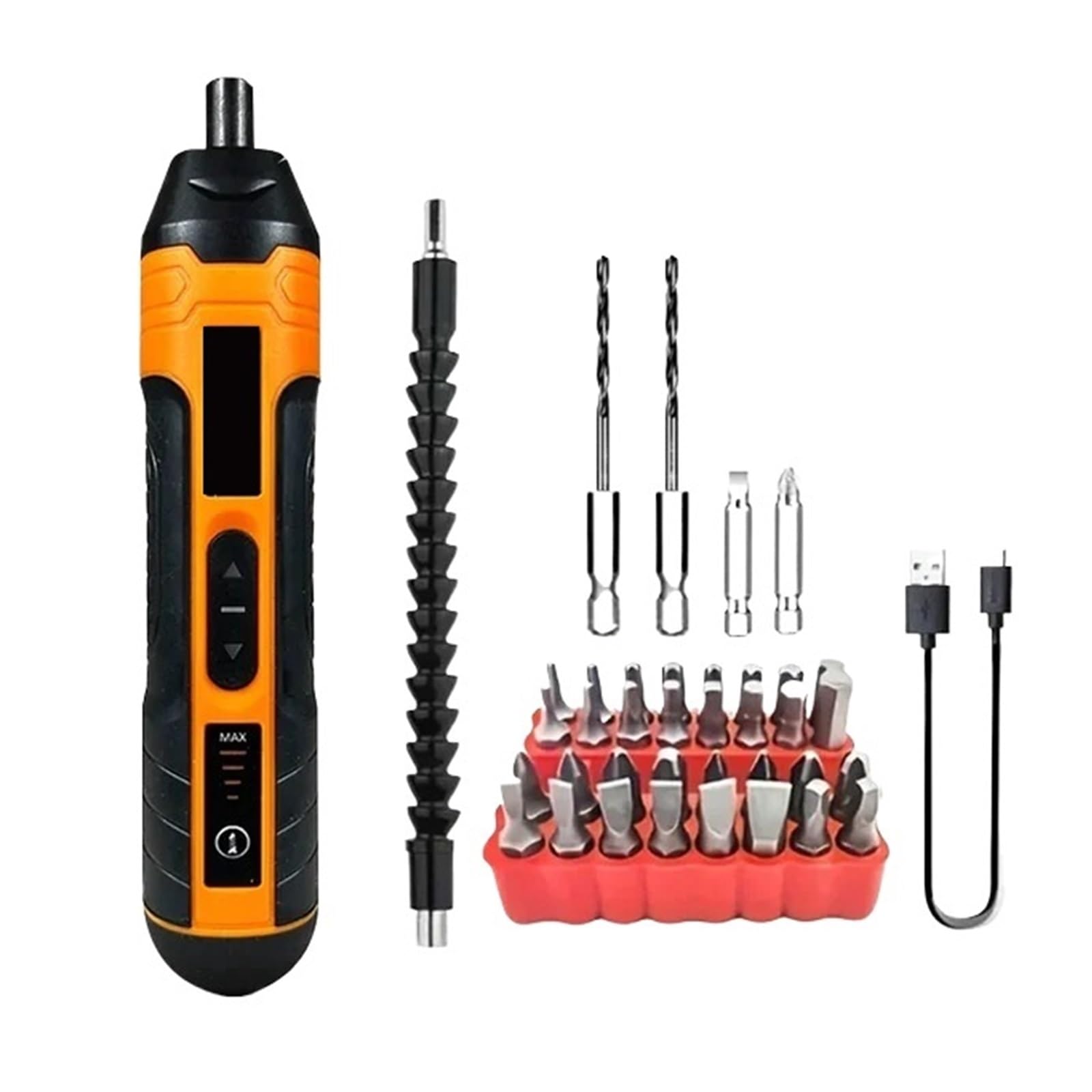 Dothmvgtd 38Pcs Cordless Electric Screwdriver Rechargeable 1300Mah Lithium Battery Mini Drill 3.6V Power Tools Set Portable Lightweight(38Pcs)