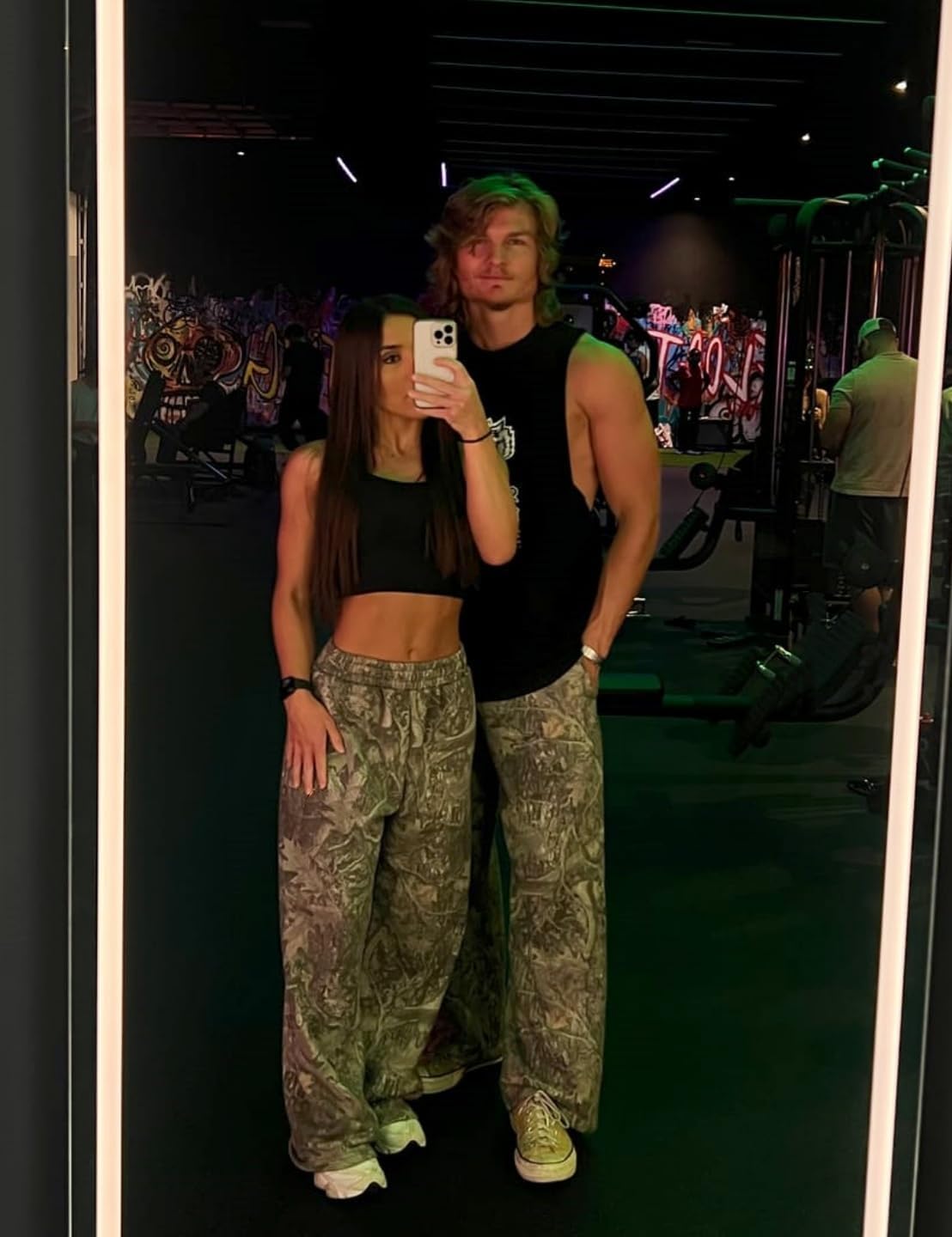 Mens Baggy Camo Pants Camouflage Sweatpants with Pockets,Camo Cargo Joggers for Gym Workout & Hiking - Image 5