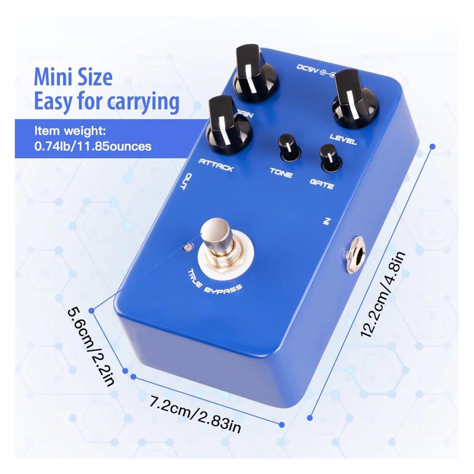 Pedał Efektów Gitarowych Z 6 Tonami Overdrive I Funkcją True Bypass(JF 23)