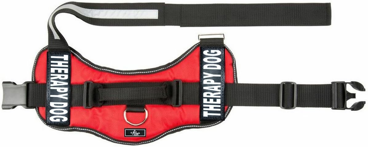 Therapy Dog Harness with Removable Saddle Bag Backpack Pack Carrier Traveling Carrying Bag. 2 Removable Therapy Dog Removable Patches. Please Measure Dog Before Ordering. Made by Doggie Stylz