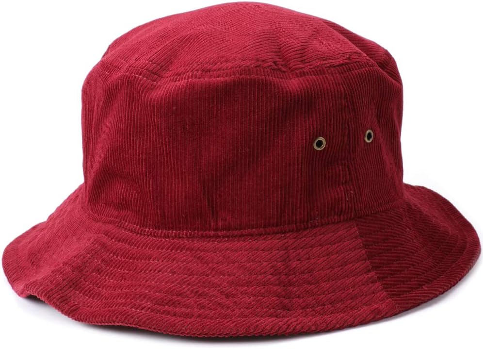 100% Cotton Corduroy Short Brim Bucket Hat - Foldable, Outdoor, Travel, Fishing Cap Sun Hat for Women & Men.