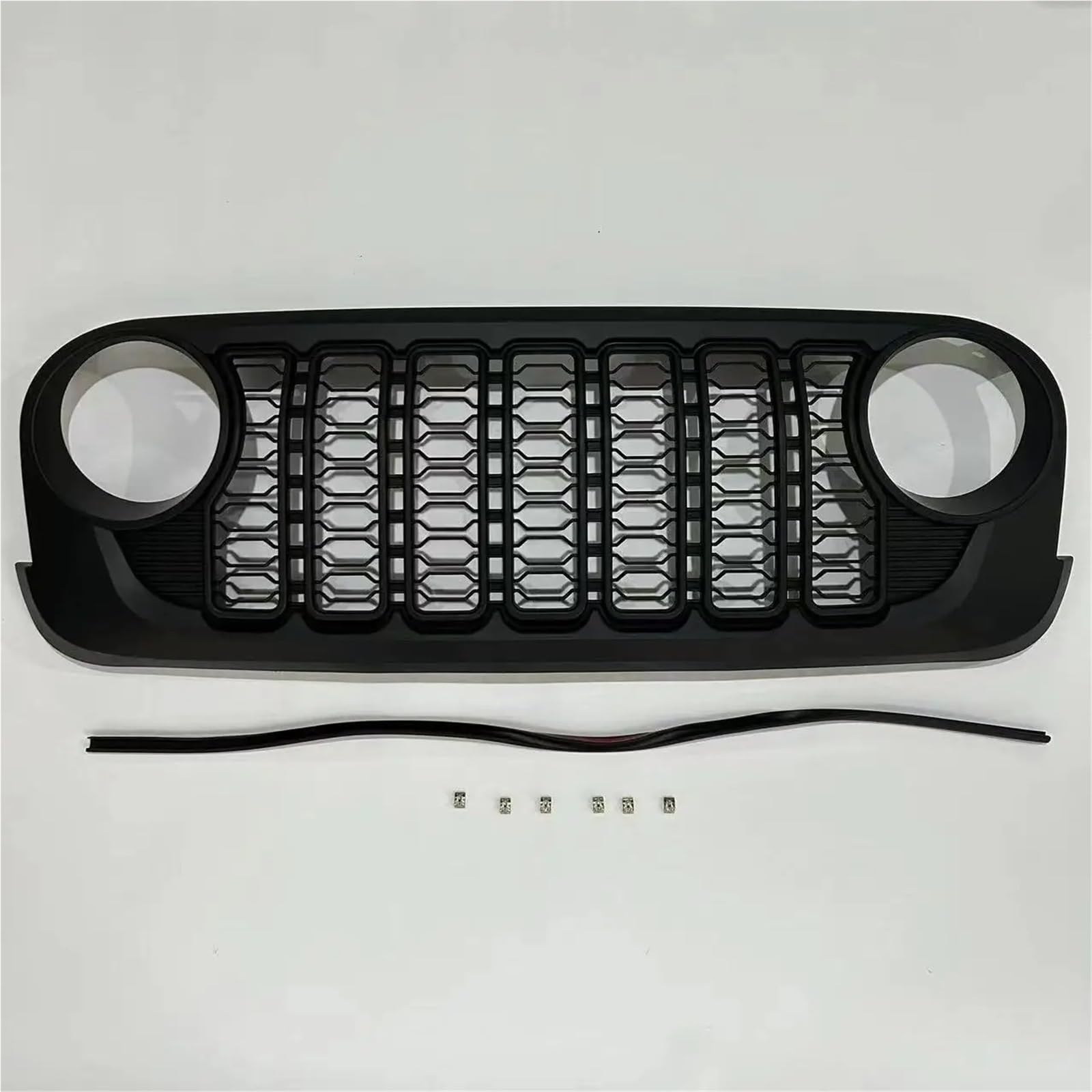 Parrilla Delantera para Jeep para Wrangler JK 2007-2017 J400 A España 2024 Diseño Parrilla Delantera ABS Estilo Parrilla JK A JL Parrilla Frontal Cromada