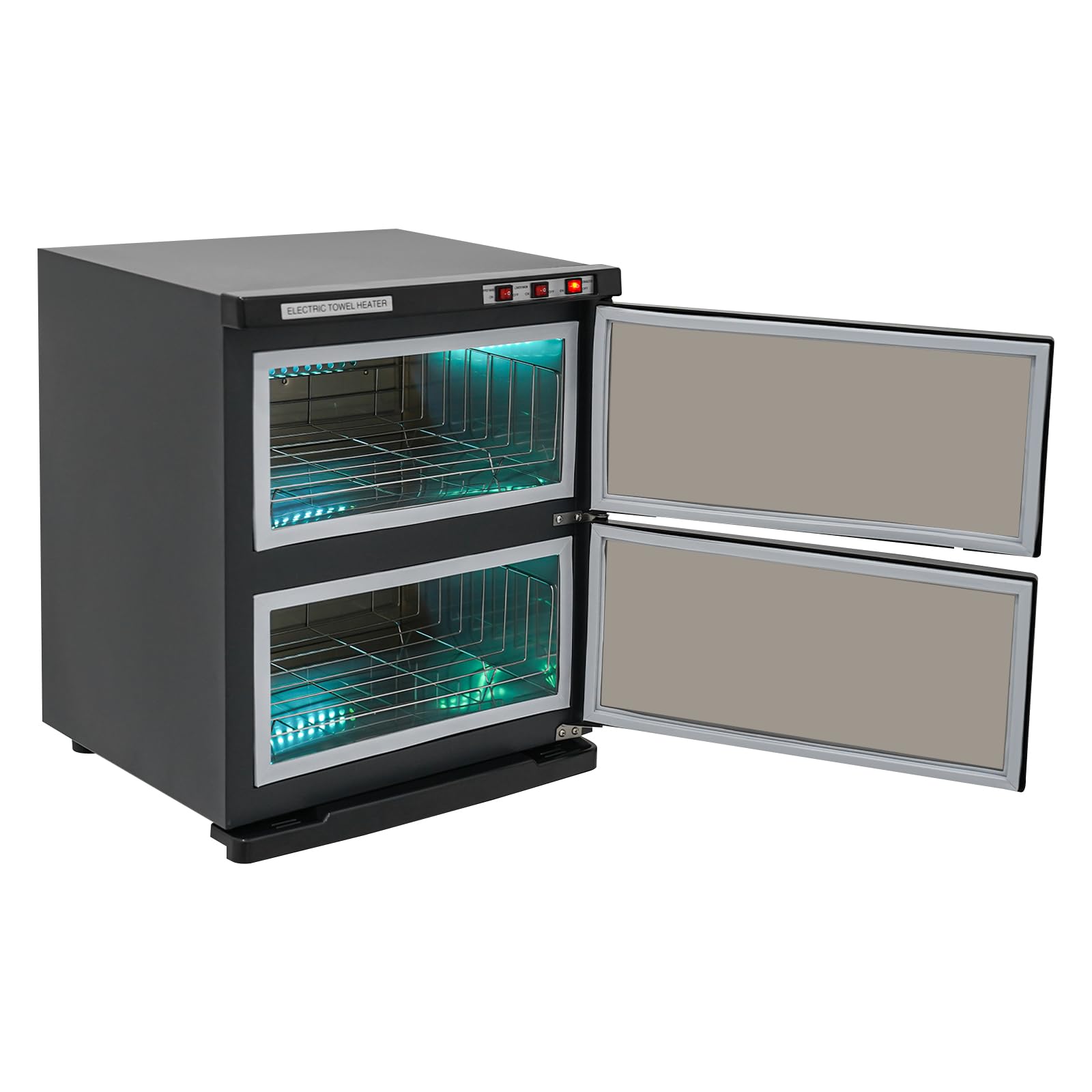 Handtuchwärmer, 50L 2 Ebenen Multifunktionaler Handtuchheizschrank Desinfektionschrank, Heizschrank für Hotel Barber Friseur, Schönheit, Spa