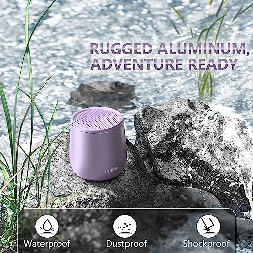 Image of INSMY C17-MAX, Waterproof Small Bluetooth Speaker, Rich Audio, Pairing, Portable, Handheld, Purple