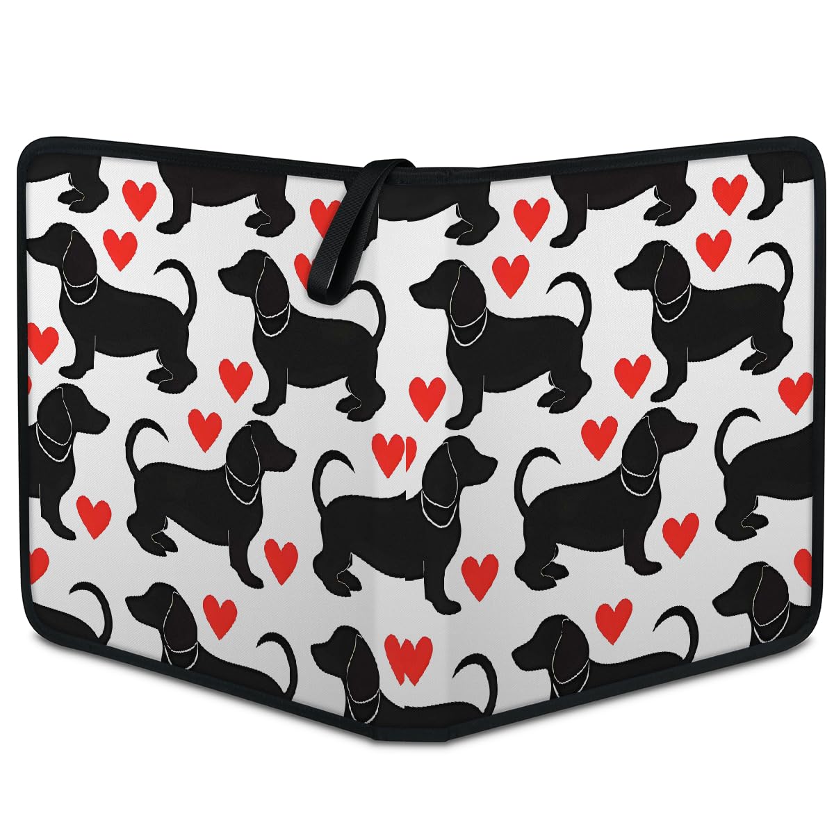 Raccoglitore per carte collezionabili con 9 tasche con bassotto, raccoglitore per carte di credito, con maniche rimovibili, impermeabile, con cerniera, 50 pagine, capacità 900 carte