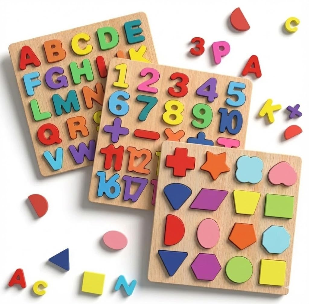 Wooden ABCD Alphabet Puzzle Board for Kids | Educational Toys for 2–5 Years | Alphabet, Number & Shape Learning Toy | Brain Development Puzzle for Toddlers Boys & Girls-image-44