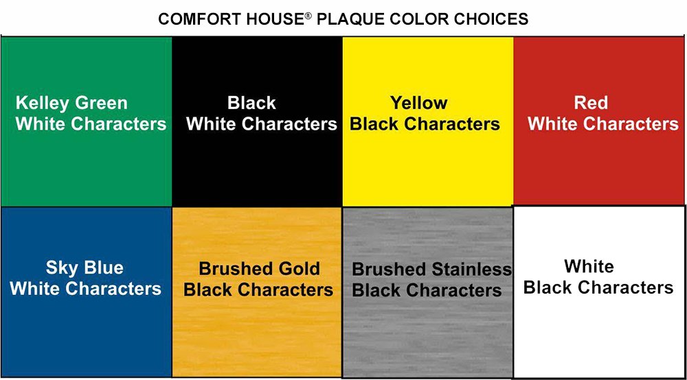 Comfort House Personalized Address Sign - Custom Address Plaque With Decorative Checkered Border Displays Your House Number # RB1206004