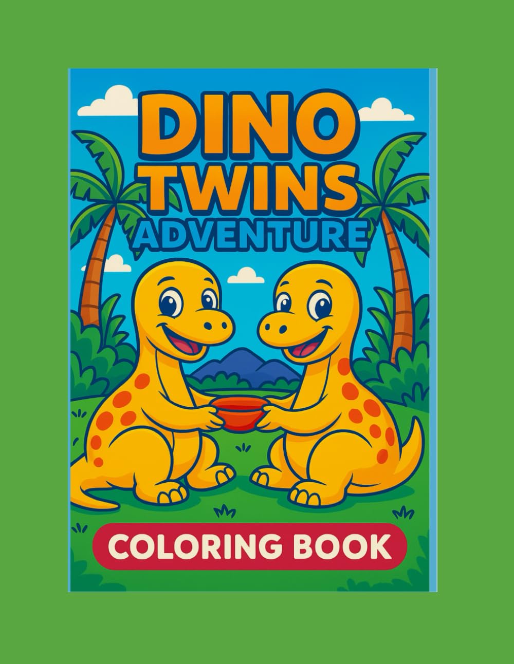 Dino Twins Adventure: Kids Colouring Book