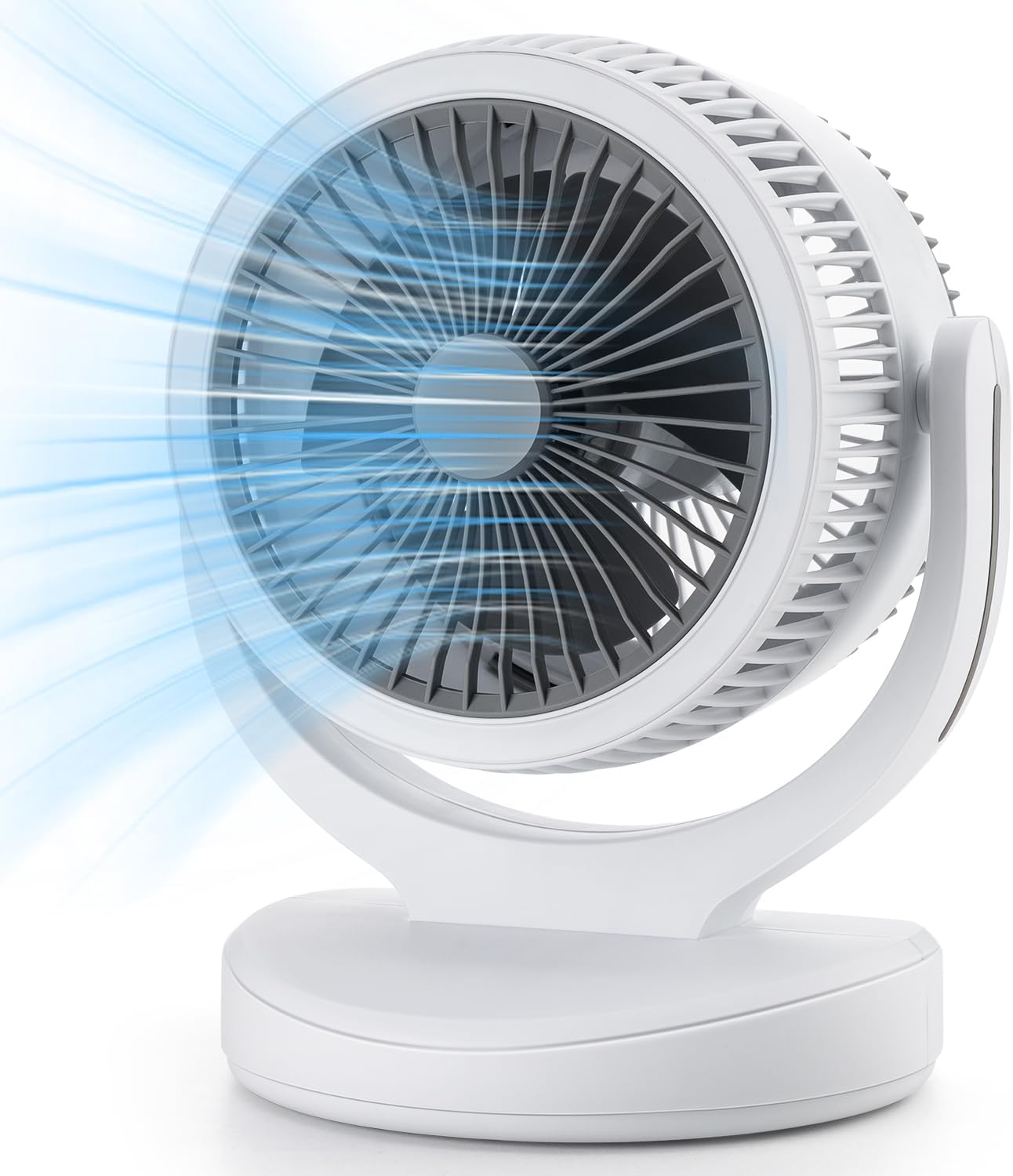 Air Circulation Fan Desktop Quiet Smart Fans for Bedroom, Quiet Table Fan, 360°Oscillating Fan, 3Speeds, Powerful Desk Fan for Whole Room Home Office