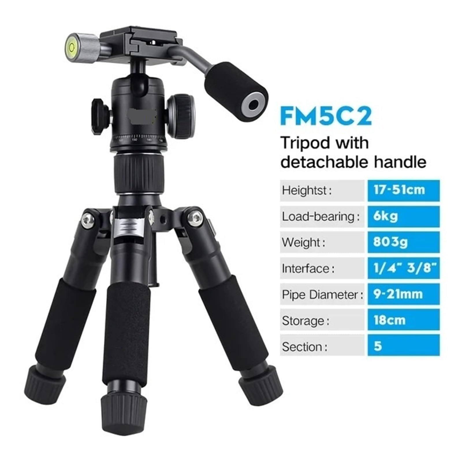 Camera Tripod, Compatibile con il mini treppiede Canon Nikon Sony