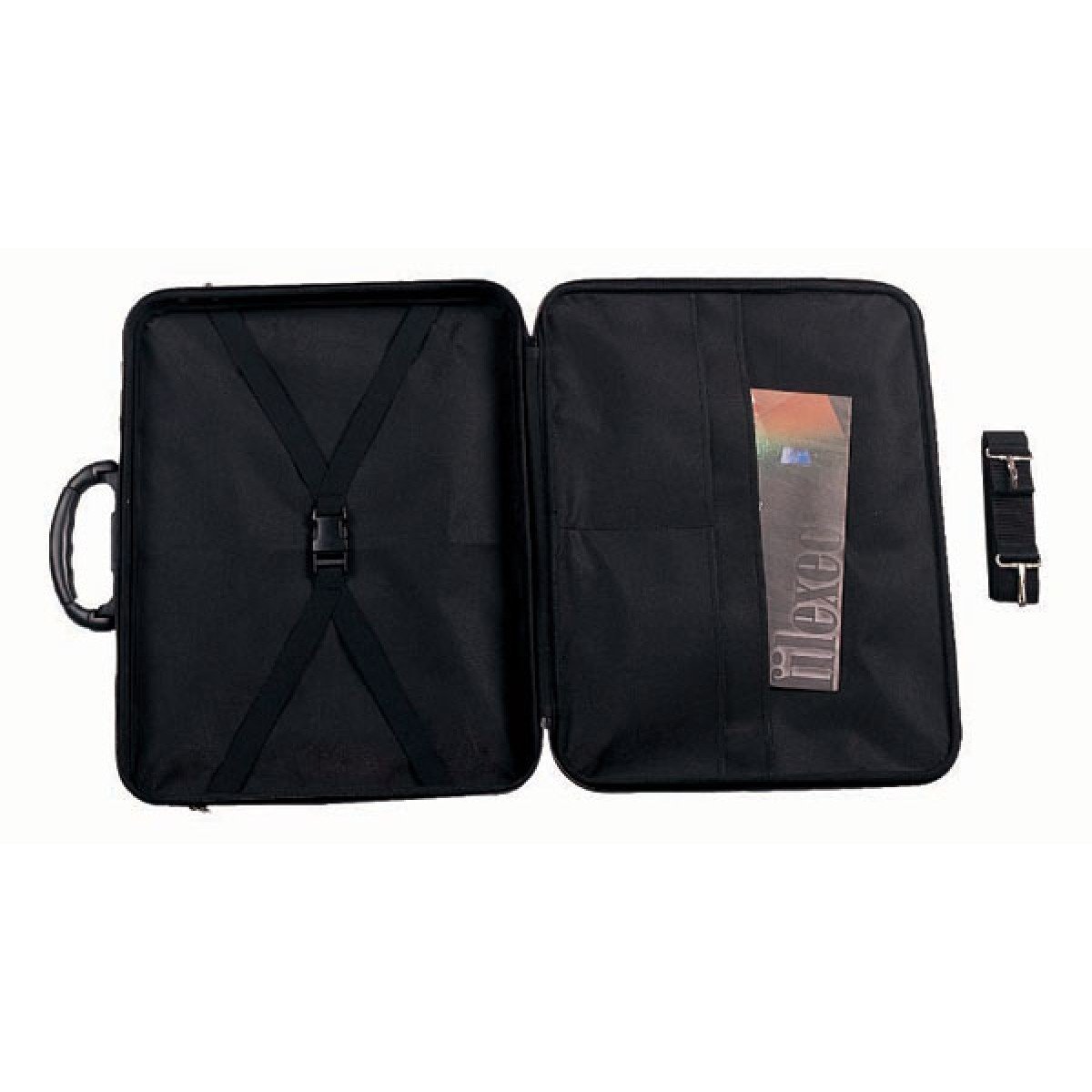 Filexec M3, Simulated Leather Portfolio, Zipper Closure, 2 Interior Pockets, Black (60320)