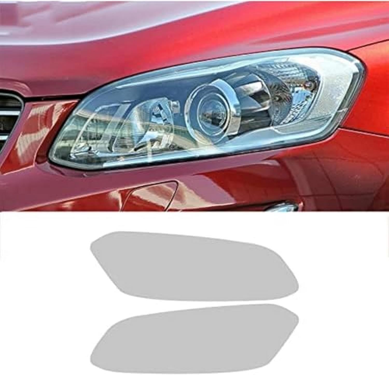 SamLng Car Front Light Film for Volvo XC60 2014-2017 Car Headlight Protective Film Front Light Transparent Blackened TPU Sticker Car Headlight Protective Film