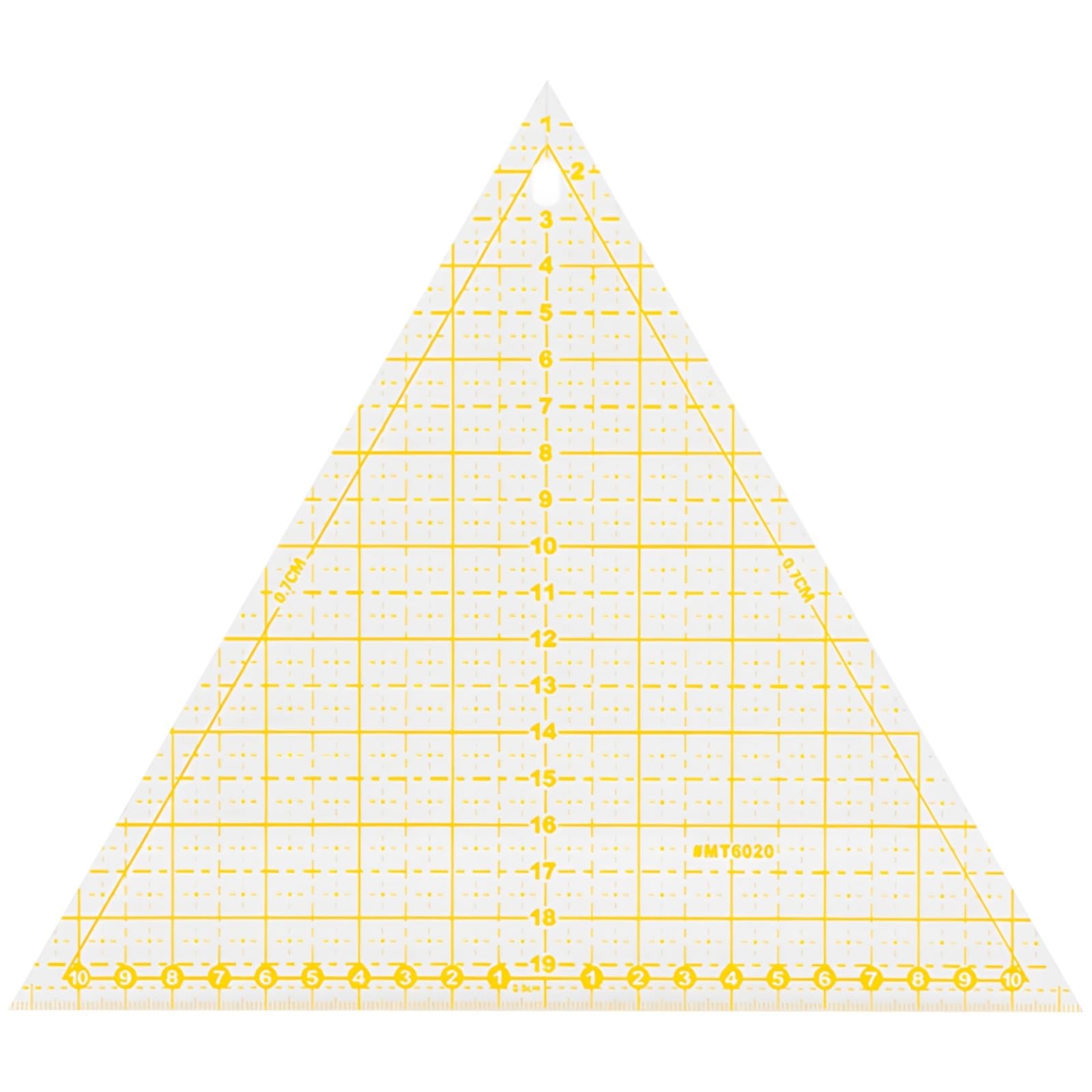 8-Inch 60-Degree Triangle Acrylic Quilting Template, Ruler For Charm Packs, Layer Cakes & Fabric Strips, Perfect For Cutting & Sewing Quilt Patterns
