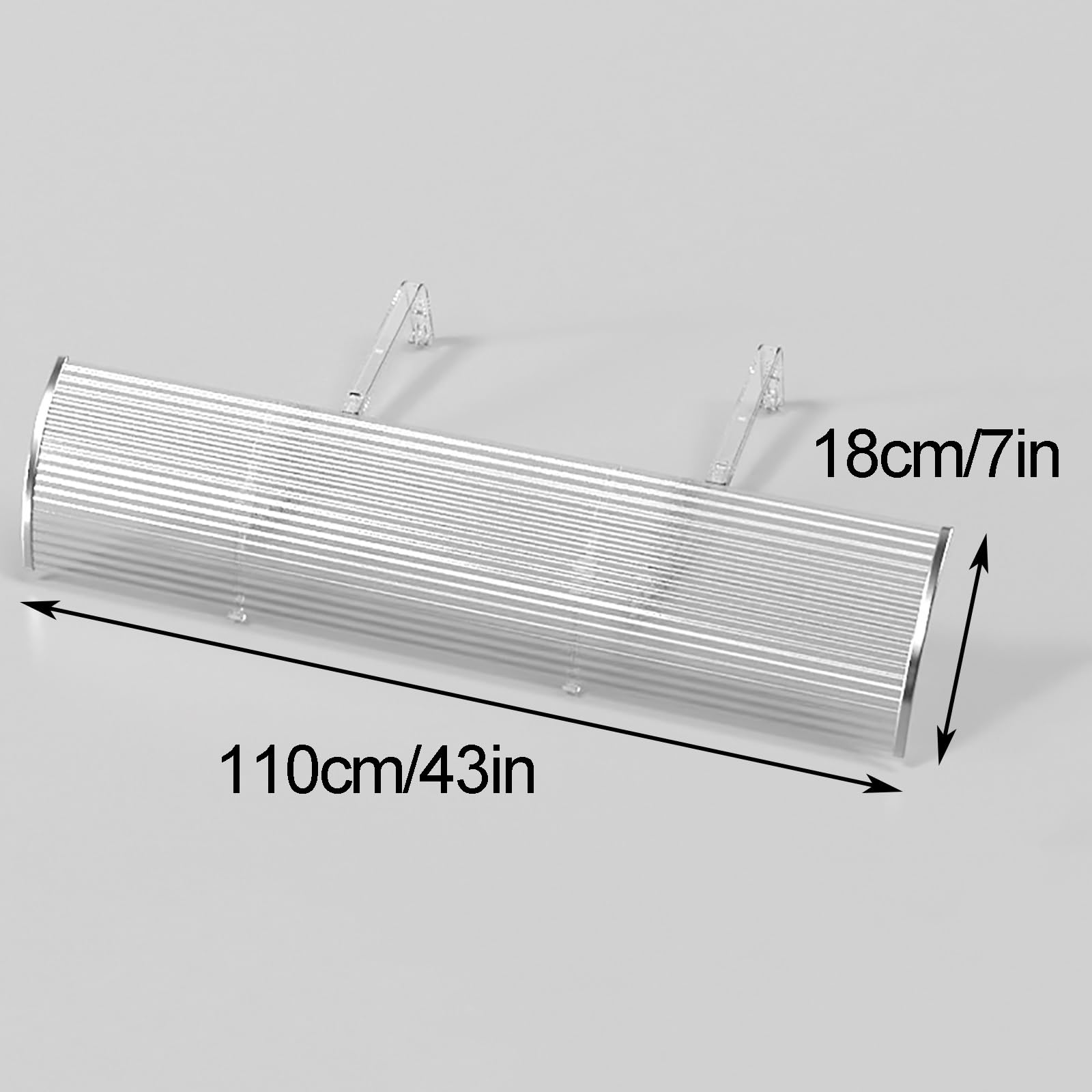 Deflettore Condizionatore Universale di Ventilazione Regolabile Trasparente Deflettori per Condizionatori Split e a Parete, Anti-Soffio Diretto(110x18cm/43x7in)