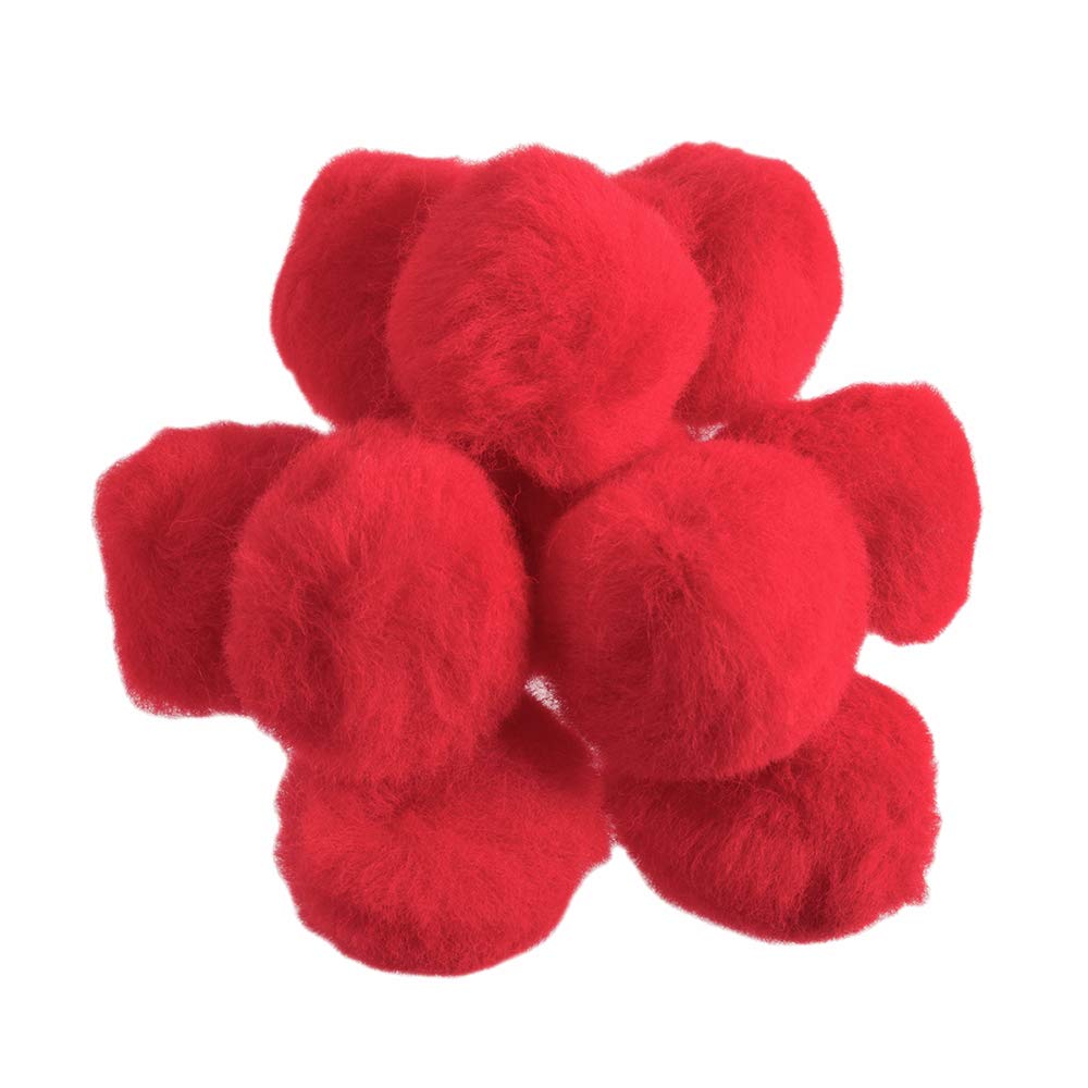 50 Red 35mm or 1.5in Craft Pom Poms |Pompoms for Crafts