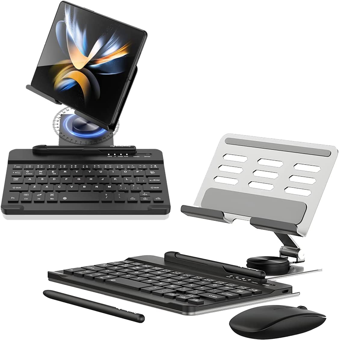 tastiera e mouse bluetooth per galaxy fold 7灰色可调支架套装