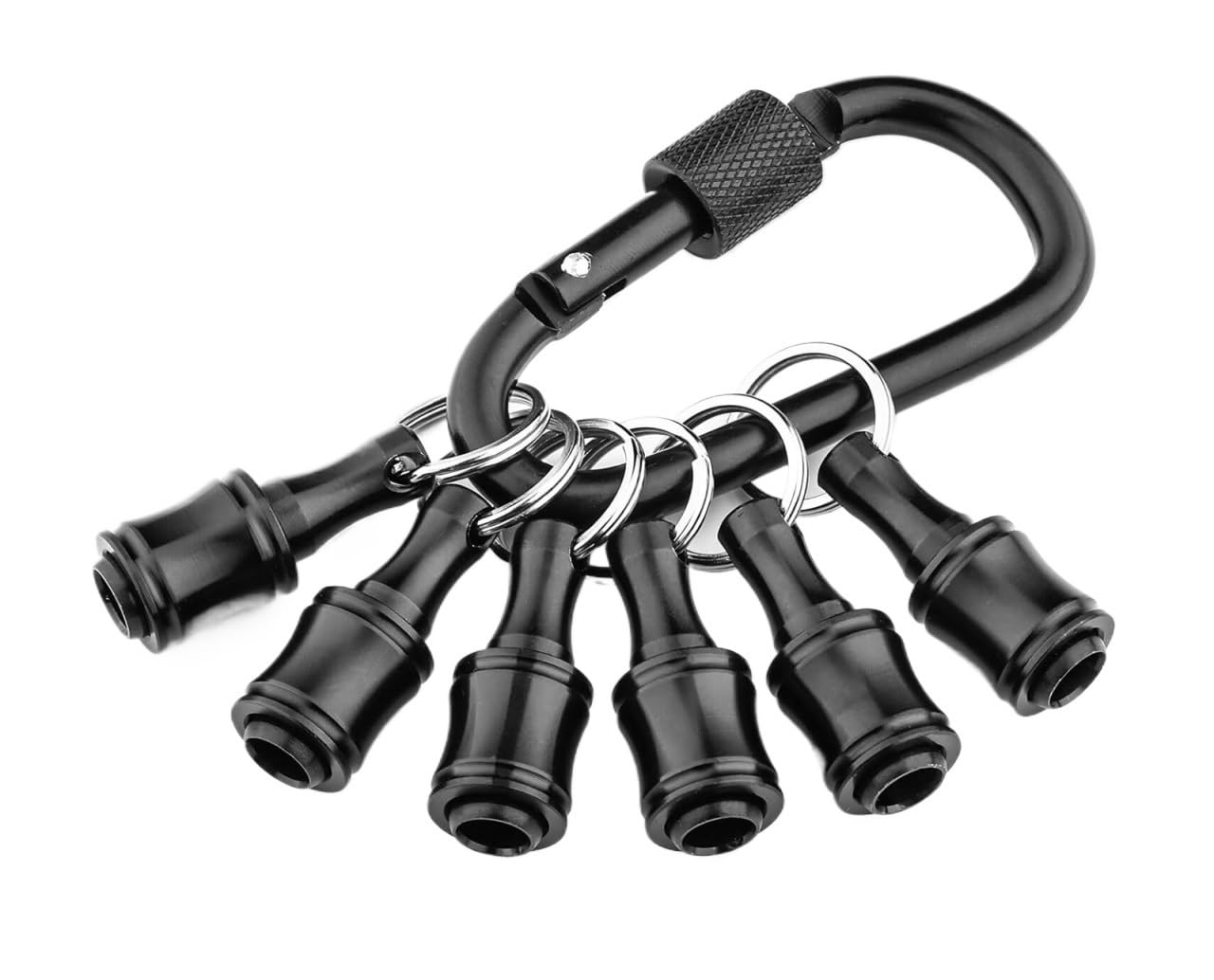 Aluminum Alloy Bit Holder Adapter 1/4 Inch Hex Shank Extension Keychain(1pcs)