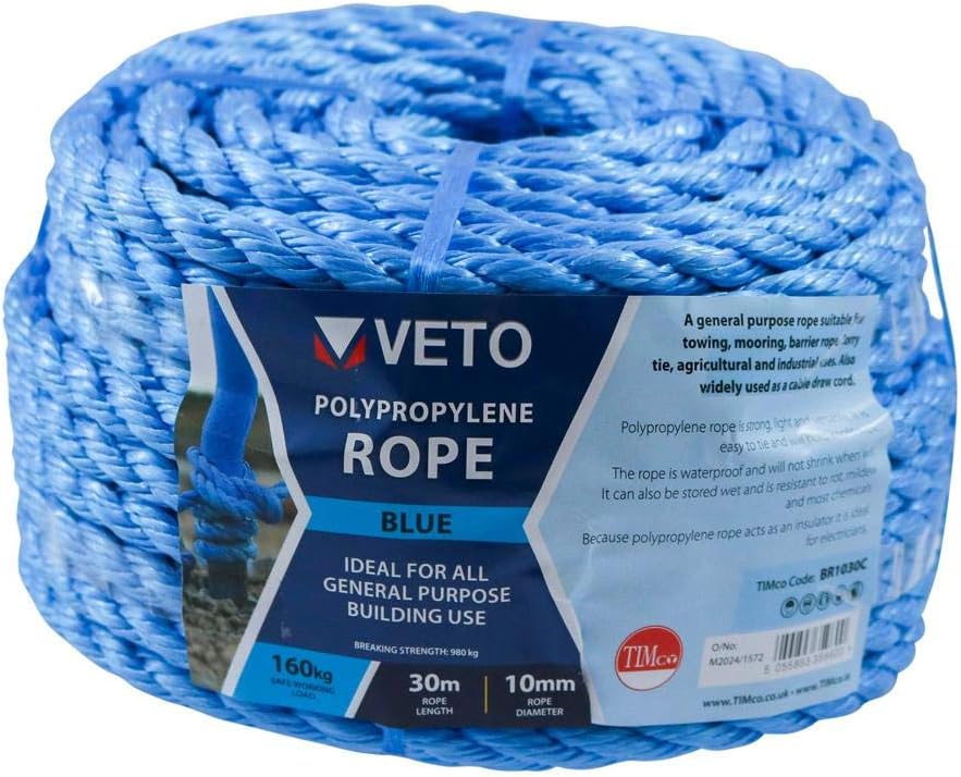 TIMCO Polypropylene Blue Rope – Winder - General purpose – Great for ...