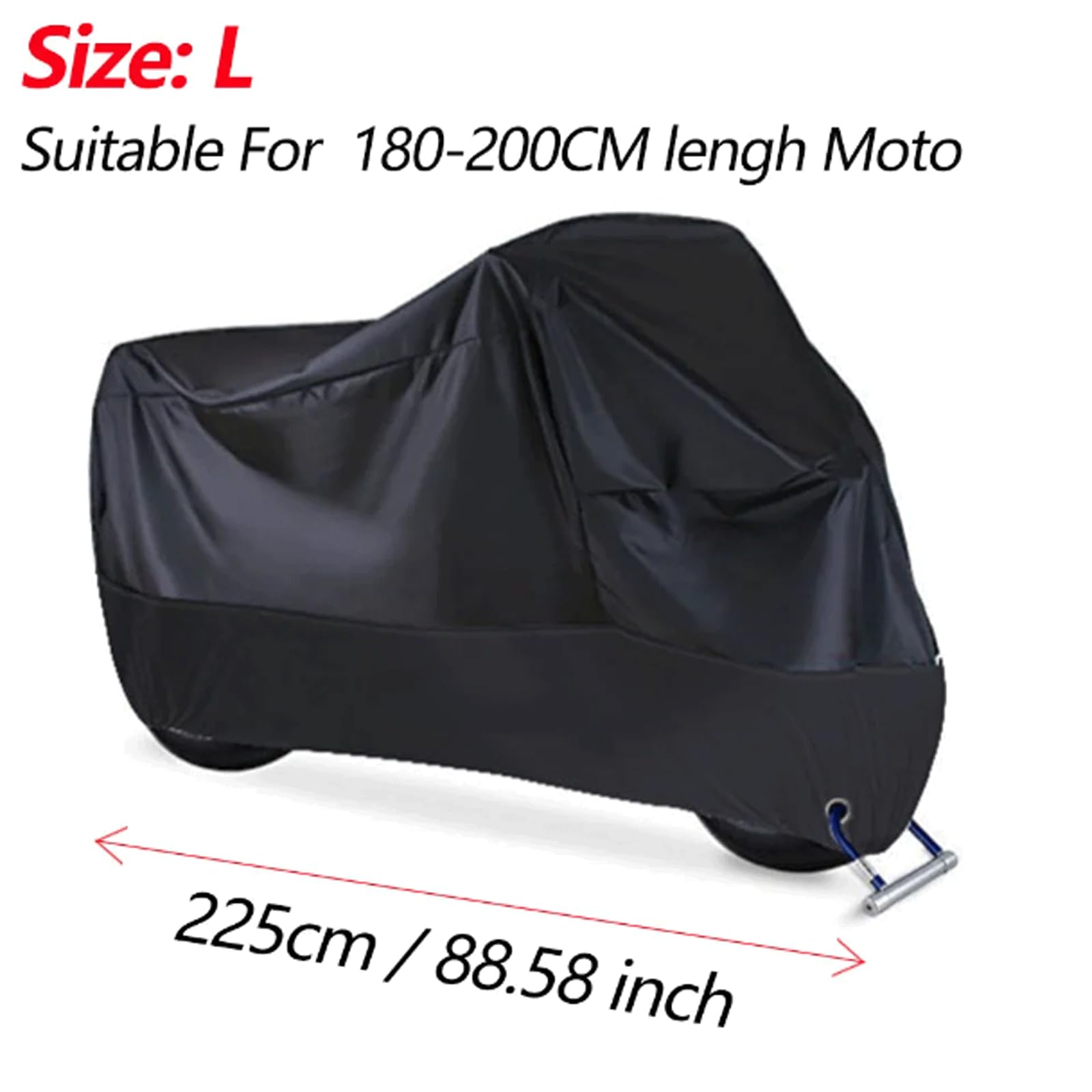 esmen Housse de Protection pour Moto d'extérieur, imperméable, Premium, étanche à la Pluie, à la poussière et au Soleil