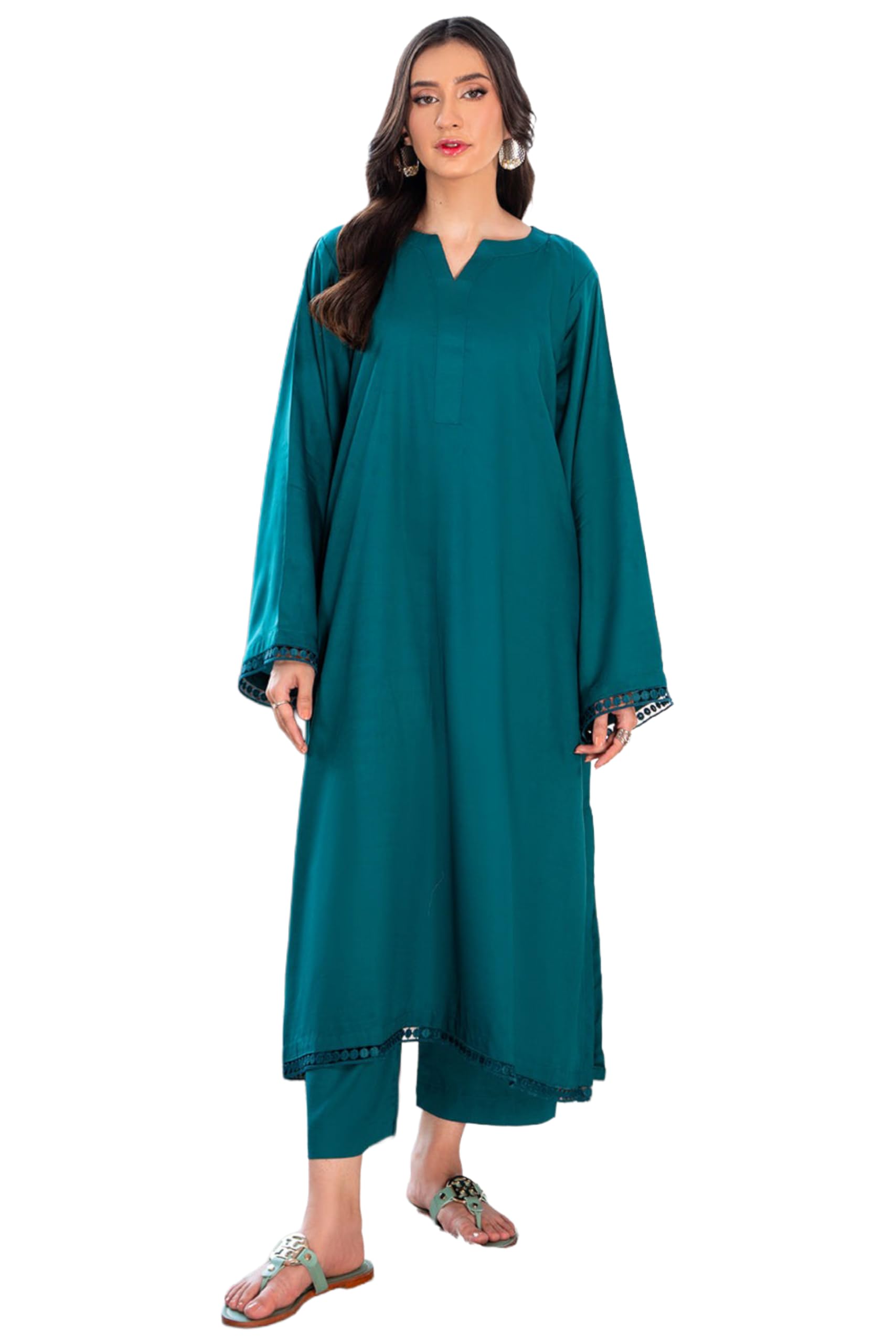 GoSriKi Co Ord Set for Women Viscose Solid | Straight Kurta Palazzo Set for Woman | Coord Outfit Round Neck V Slit Full Sleeve Stylish Ethnic Dress Trendy Womens Clothing in neutral