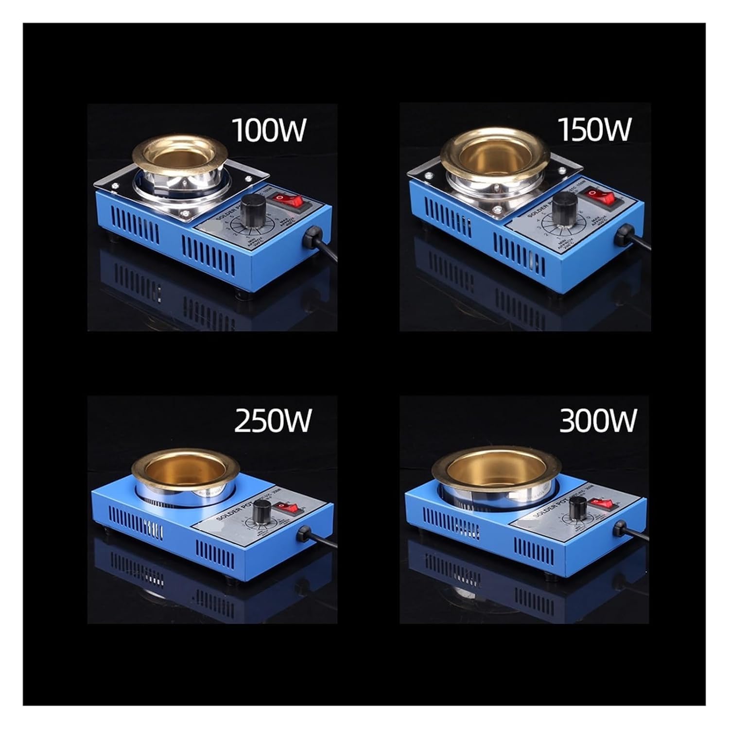 Pentola per Saldatura 41C, Bagno Stagno 300W Professionale in Acciaio Inossidabile, capacità 1500g per Stagnatura e Saldatura Elettronica di PCB, SMD, Fili e Progetti DIY,150w