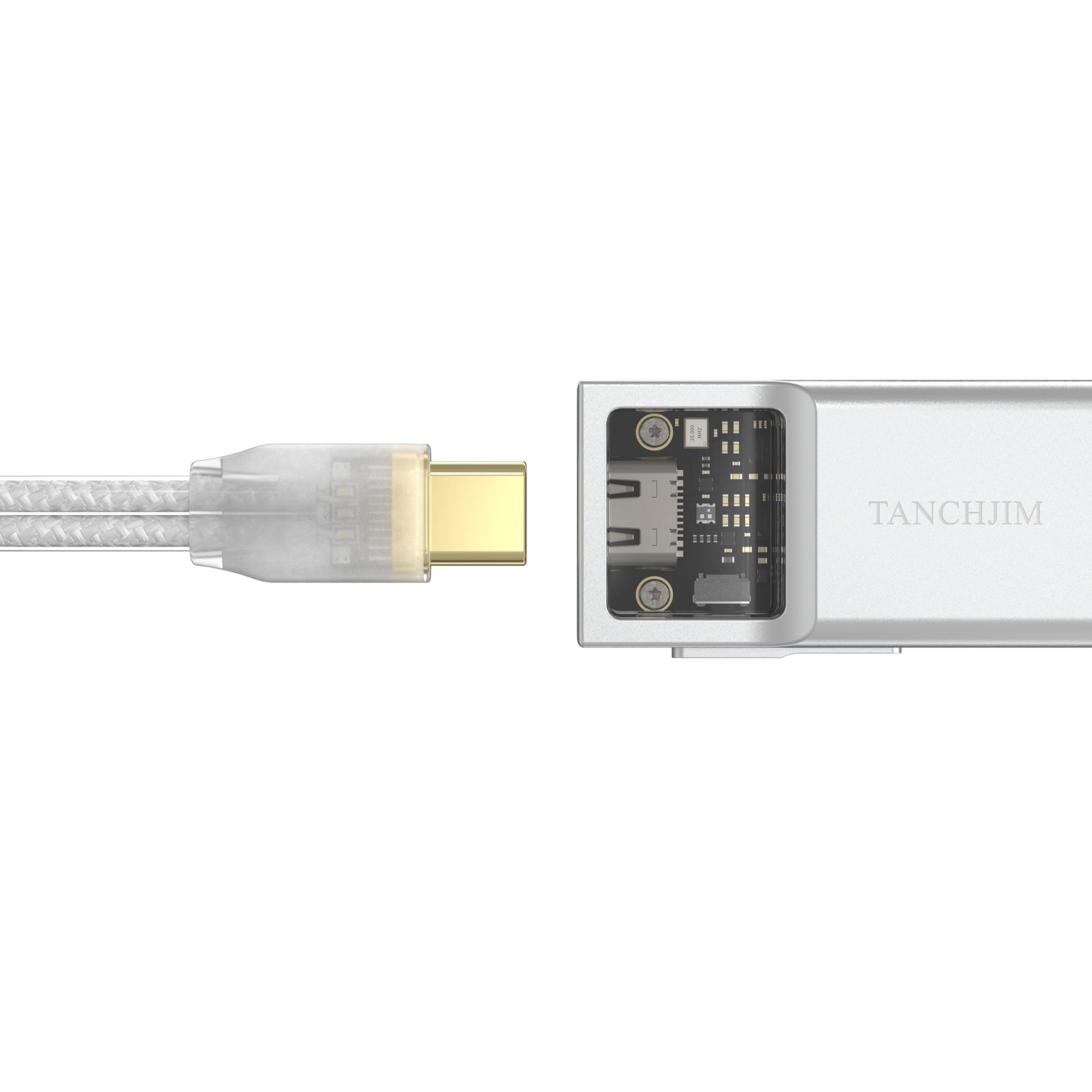 Fanmusic TANCHJIM Ruimte Draagbare DAC Hoofdtelefoon Versterker Ondersteuning DSD256 32Bit/768kHz 3.5mm/4.4mm Output USB Type C Input DAC Amp