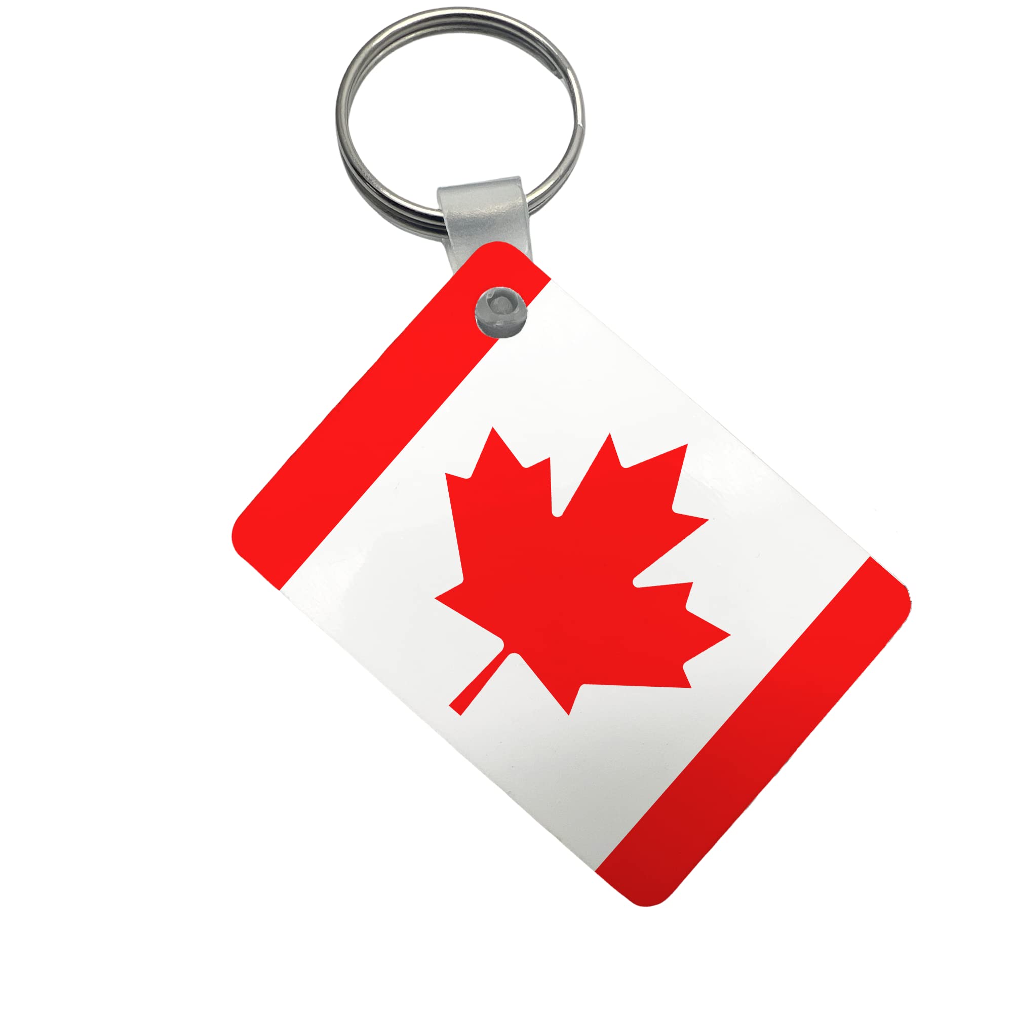 Thedogtagco Unisex Canada Country Flag Id Tags (Keyrings) Double Sided Print World Flags - World Cup (Canada)