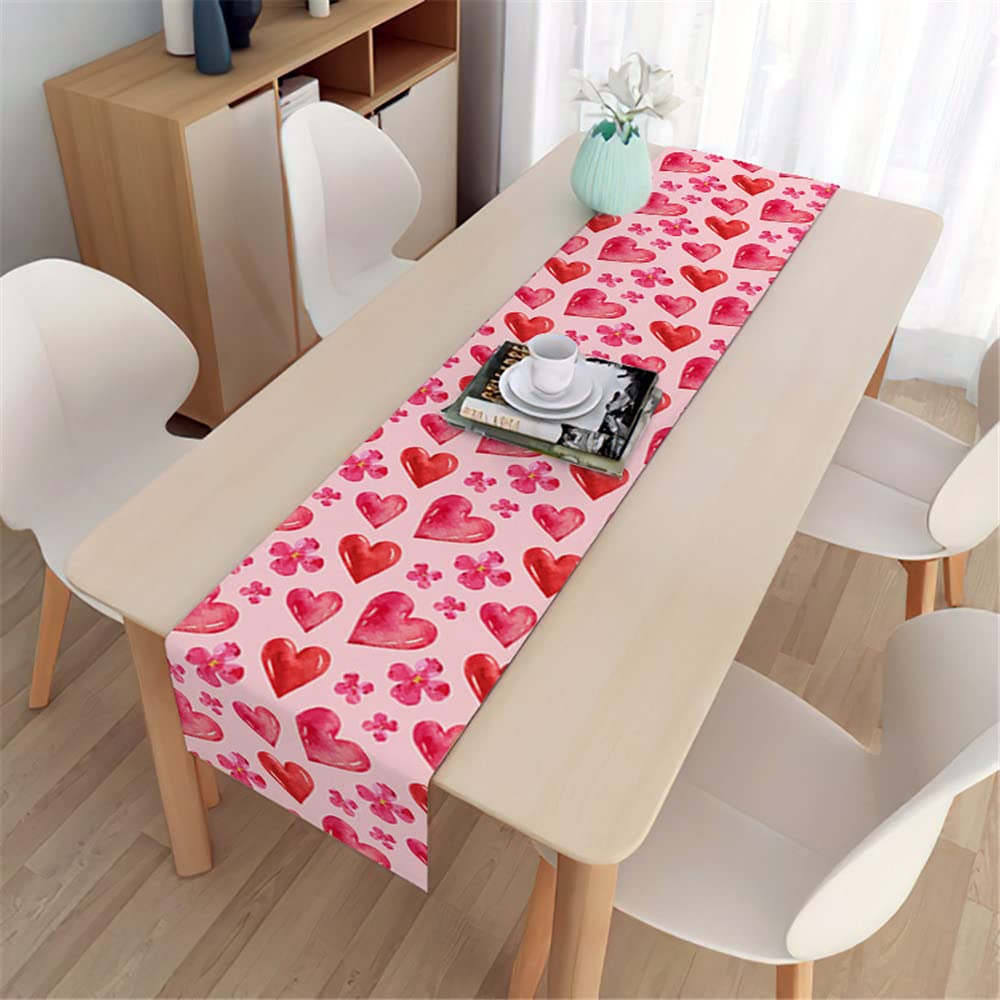 Highdi Chemin De Table En Lin, Lavable Chemin De Table Pour