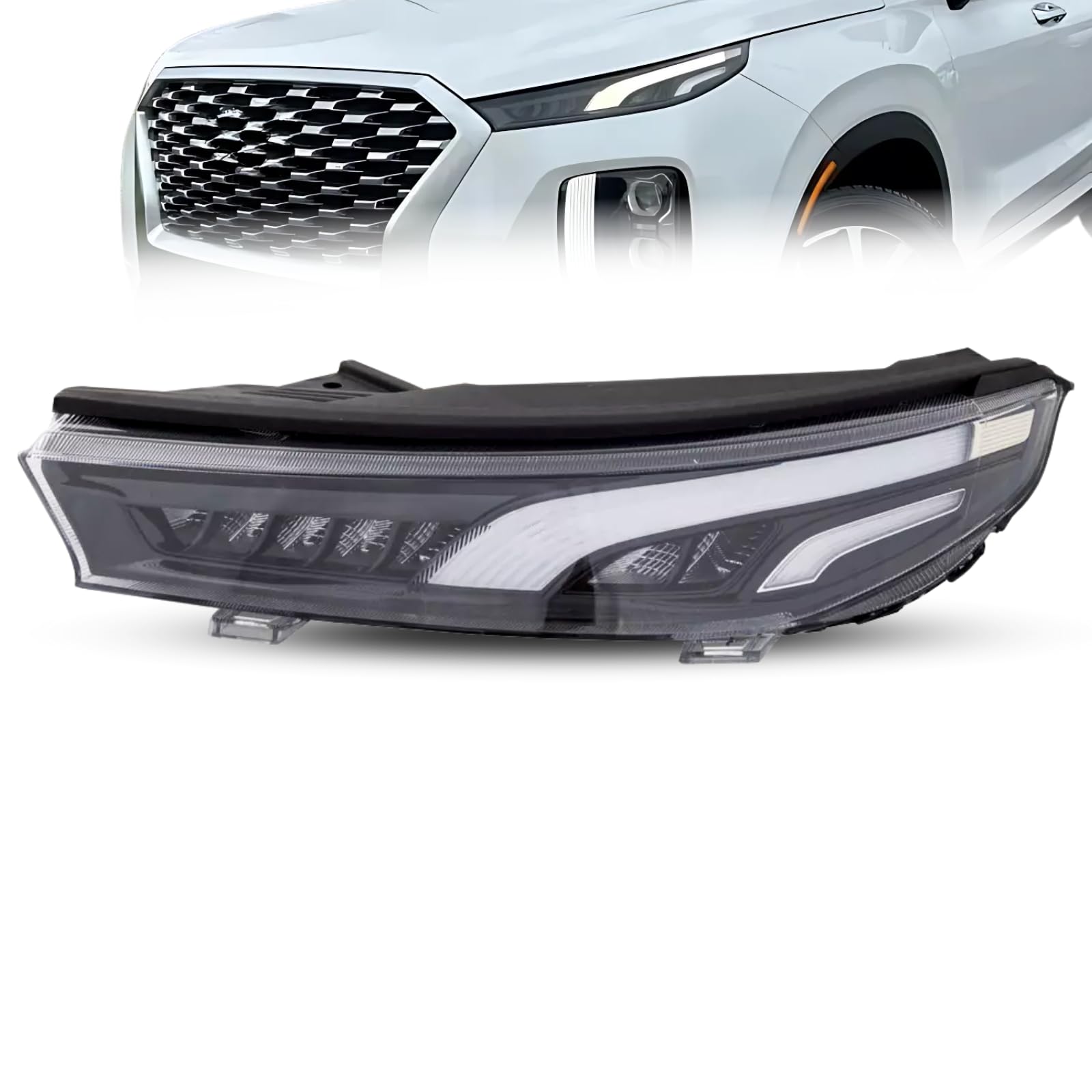 ALLIGATOR AUTO LIGHTS Daytime Running Light Replacement for Hyundai Palisade 2020-2022 LED DRL, Left/Driver Side