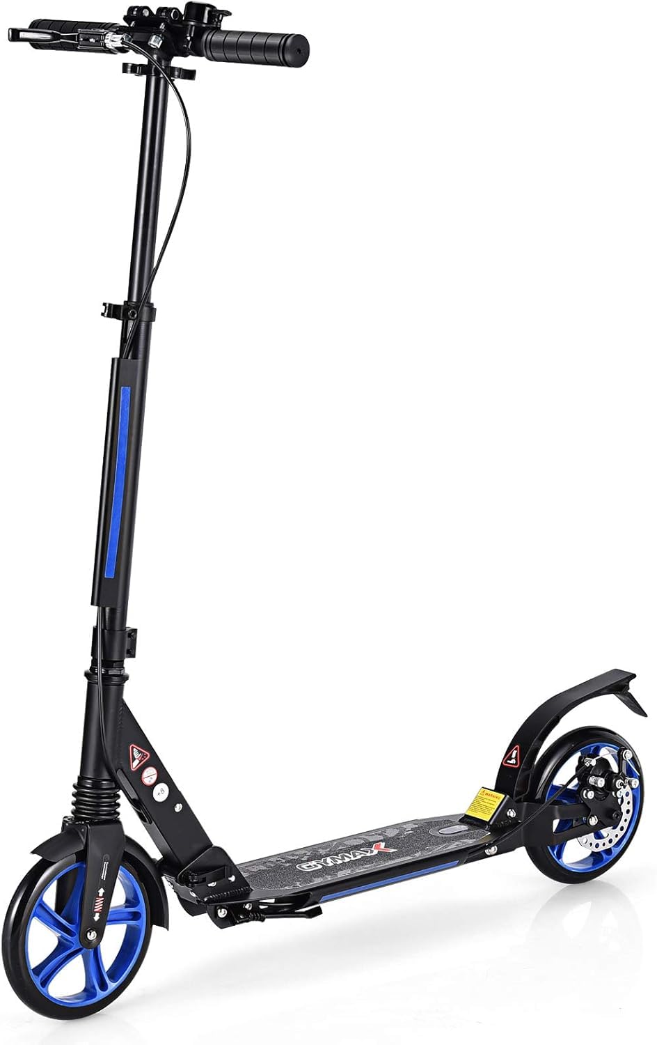 GOPLUS Scooter Plegable Adultos Doble Freno Manillar Ajustable 86,5-101 cm Carga 100 kg