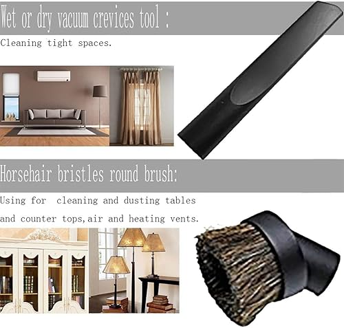 Miniatura 8 de Accesorios para aspiradora de 1.260 in (1-1/4 pulgadas) o 1.378 in (1-3/8 pulgadas) Accesorios para aspiradora, boquilla de cepillo, herramienta de