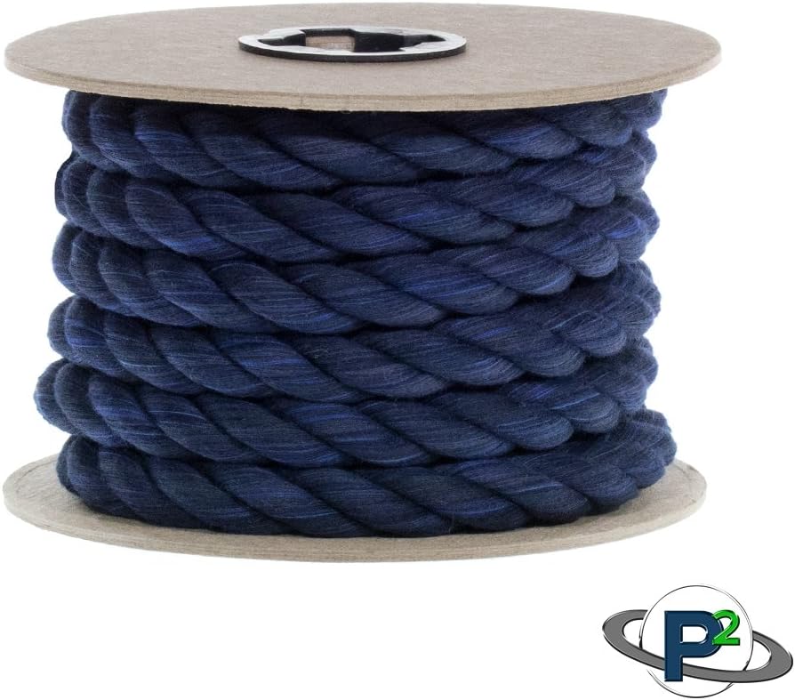 Paracord Planet Solid Braid Poly Cotton Rope - 1/2, 3/8, 1/4, 3/16, And...