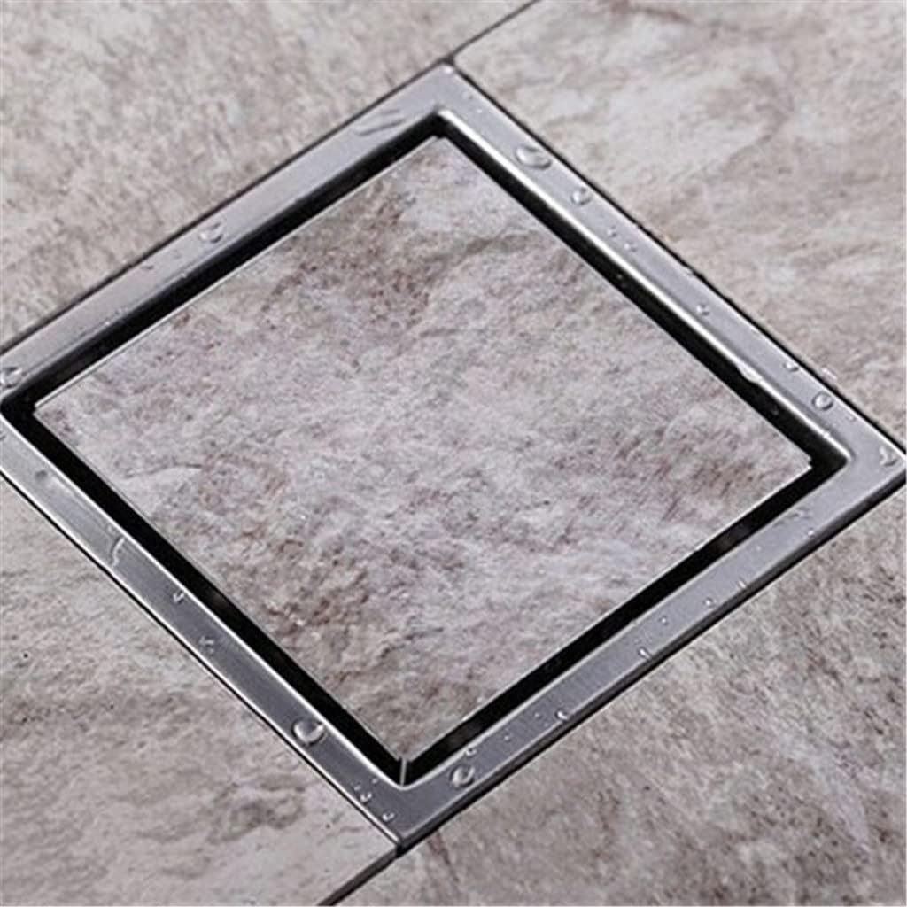 2 Pieces Tile Insert Square Floor 150X150mm Shower Drainer 304 Stainless Steel Bathroom Floor Drai