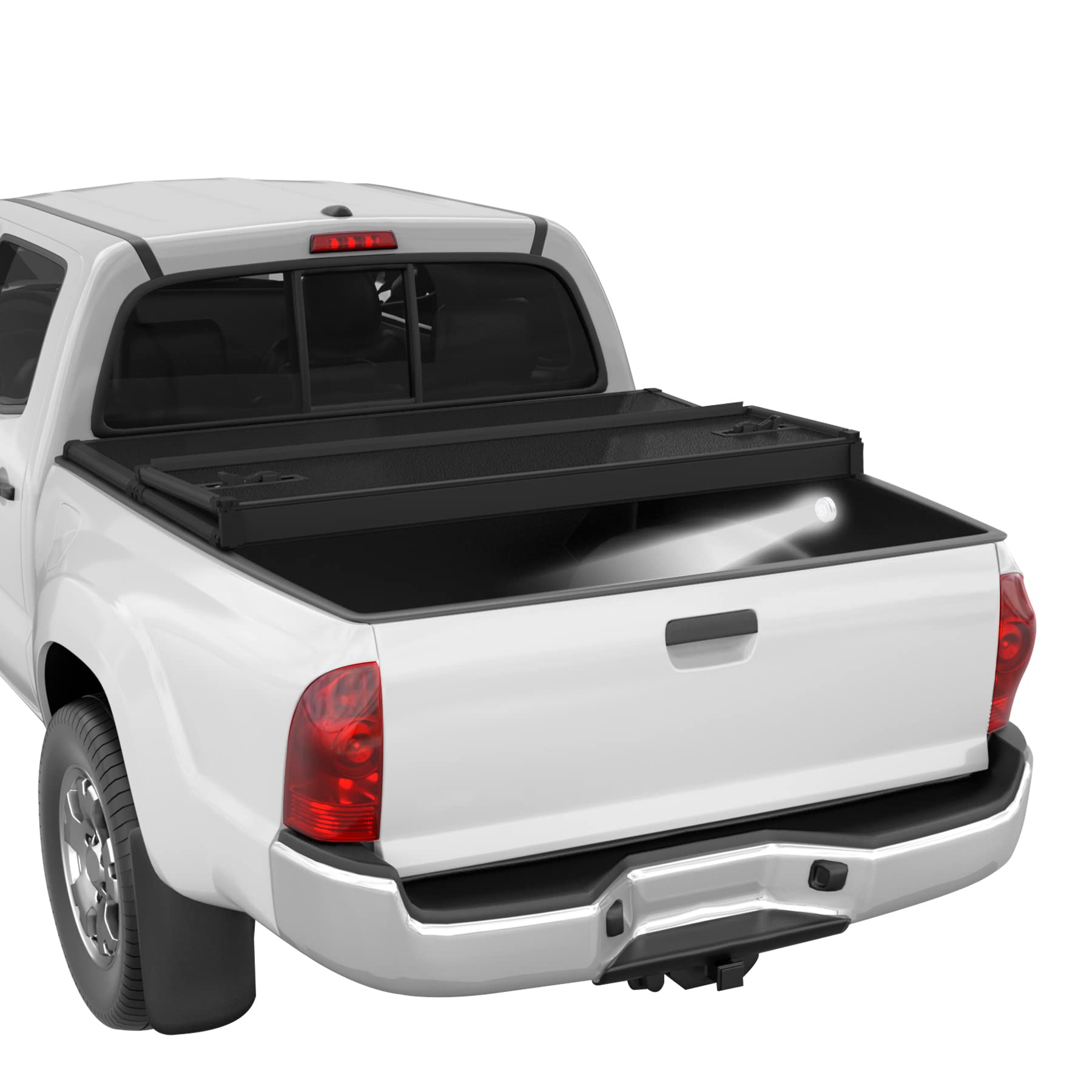 OSOBAK Hard Tri-Fold Truck Bed Cover - 6FT For 2005-2015 Toyota Tacoma