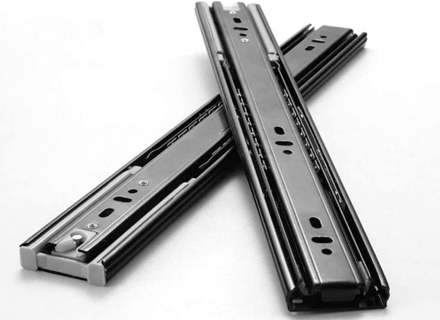 HTE - SOFT CLOSING STEEL WALL DRAWER SLIDE RAIL RUNNER (16inch (40cm))