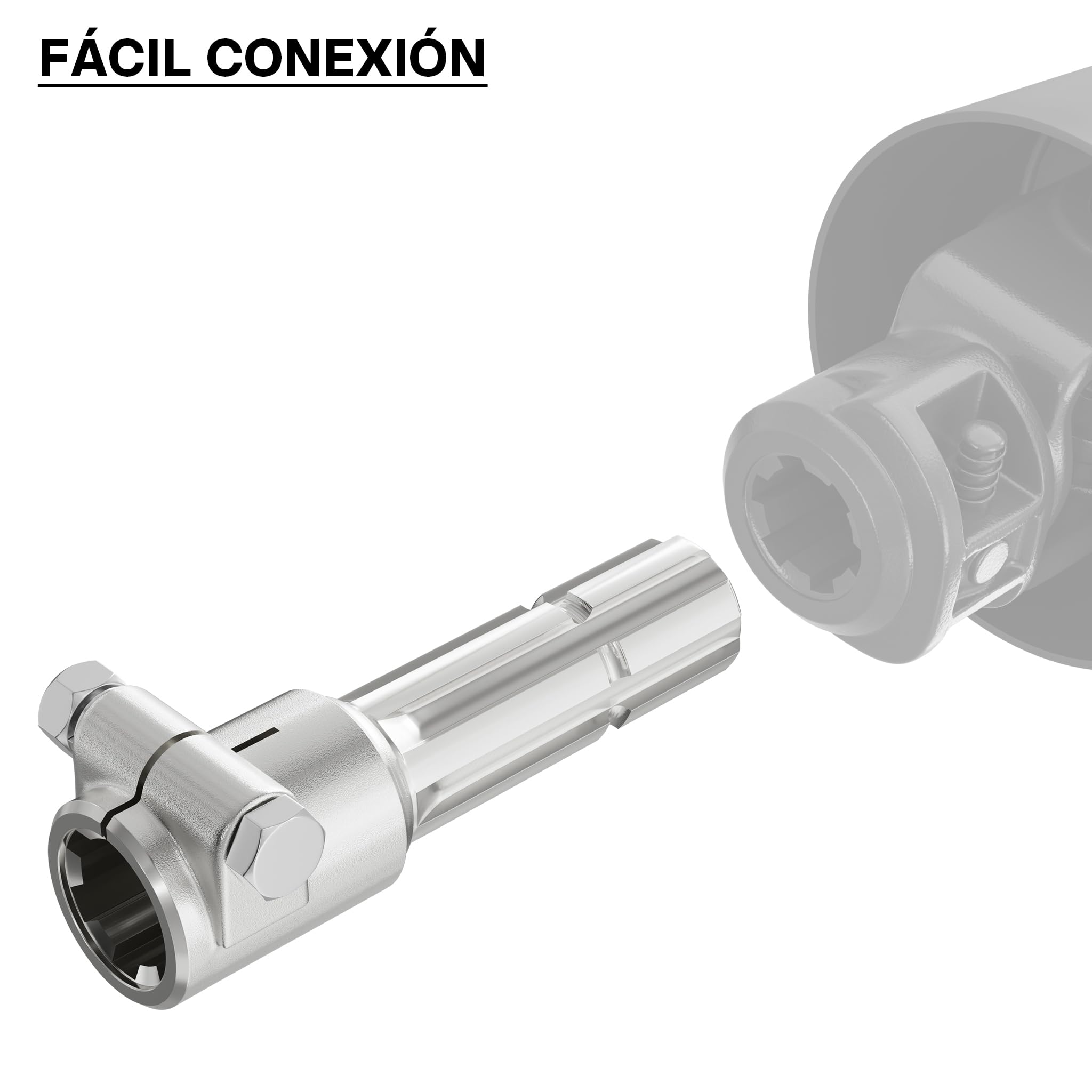 WilTec Toma de Fuerza, PTO 160 mm Casquillo con Eje Estriado 1 3/8" 6 Eje de Salida 1 3/8" 6 Tractor